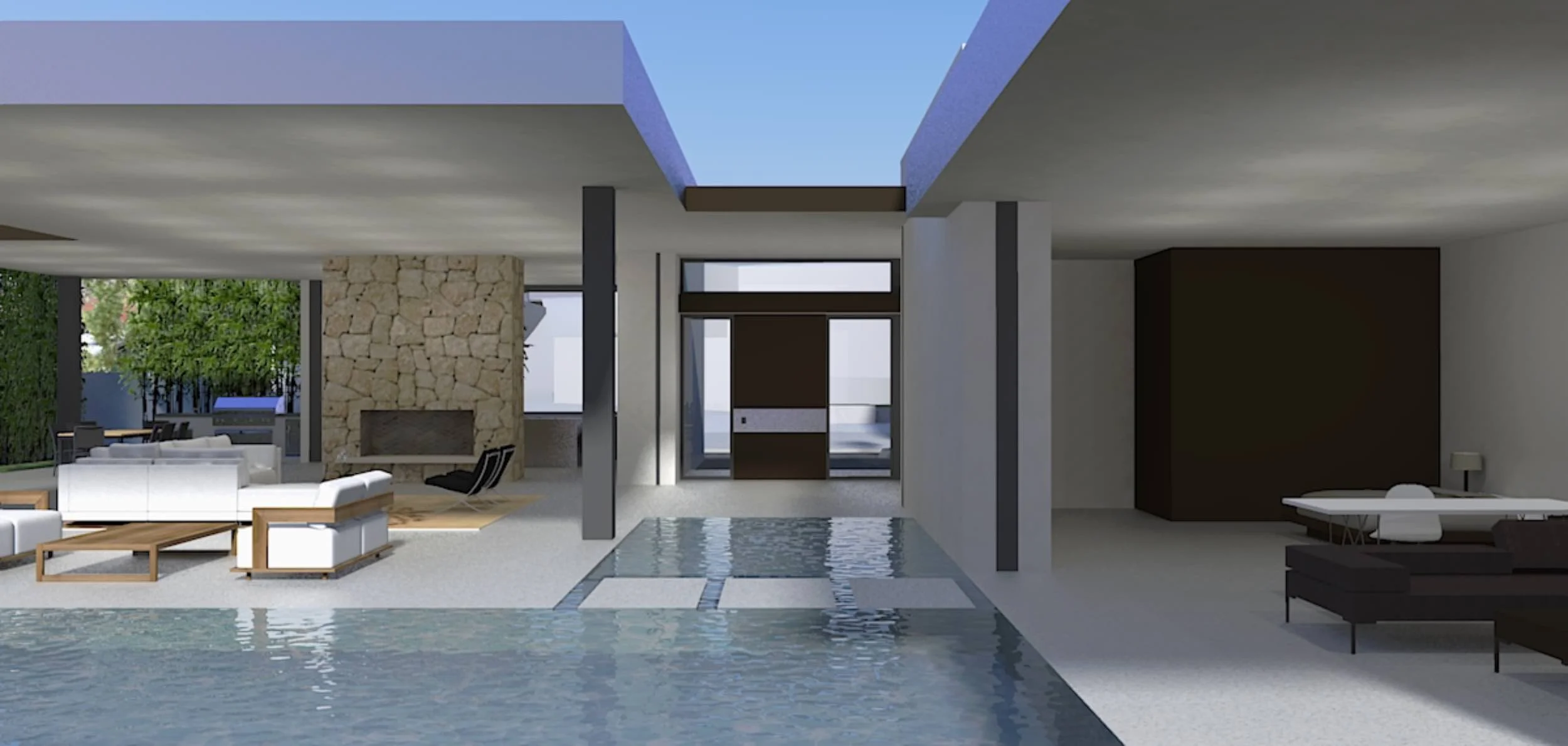  Indoor pool and view of main entrance  
