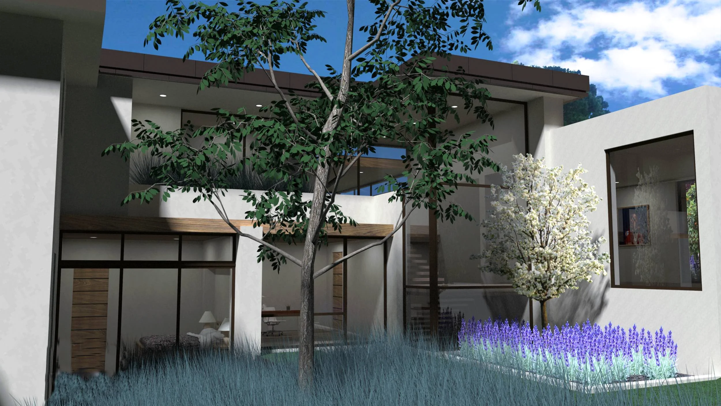  Exterior view showing garden 