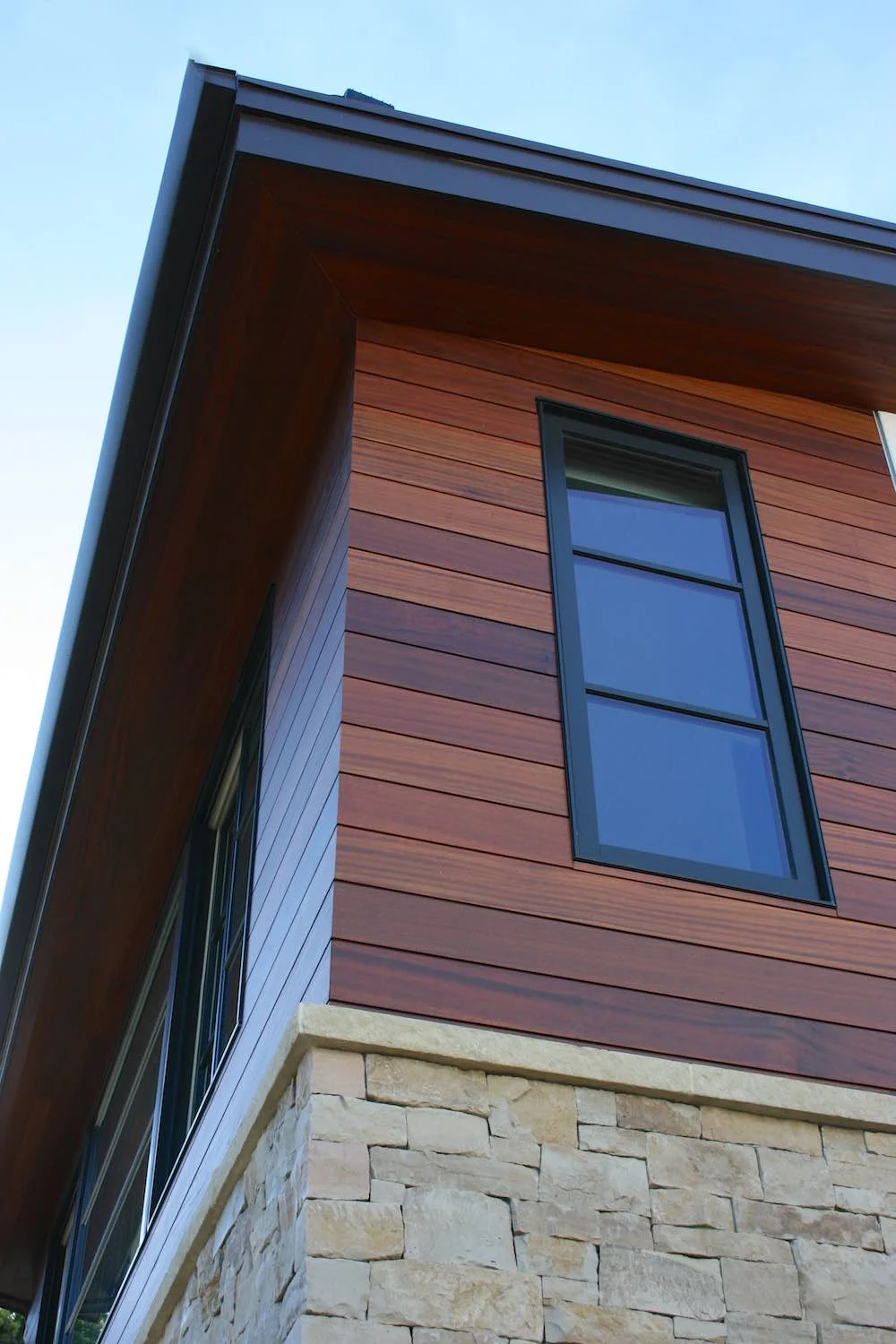  Wood and stone siding detail 