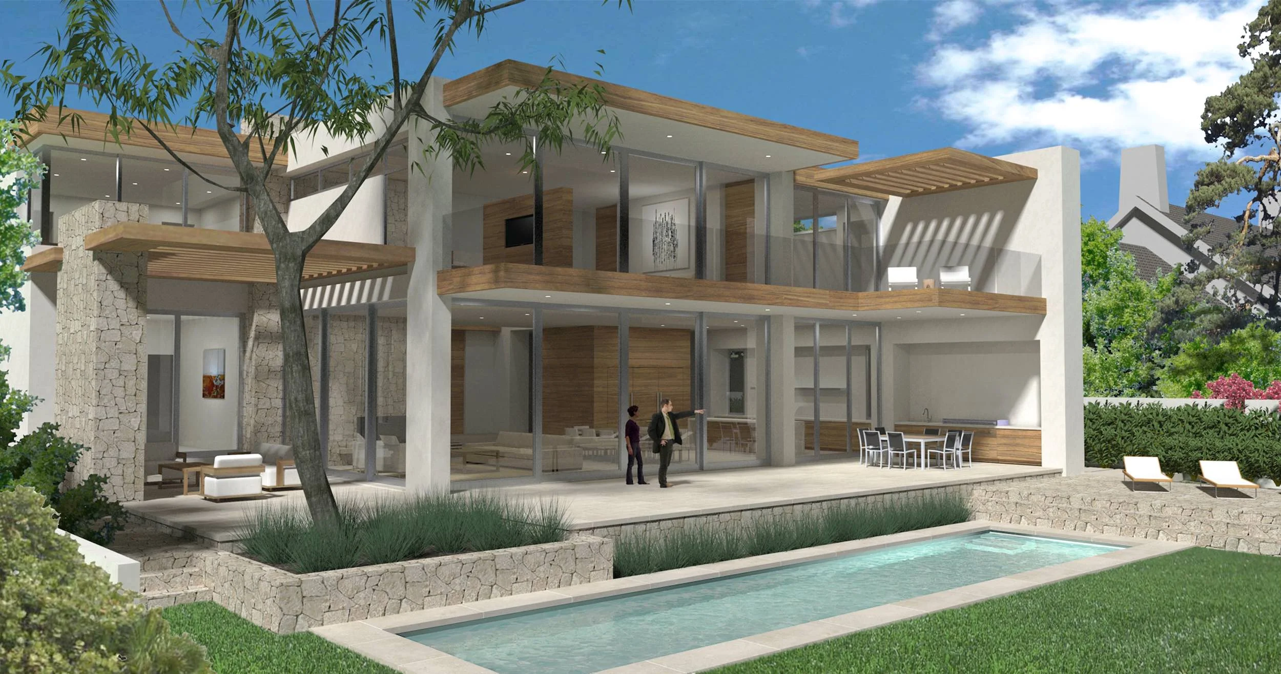  Exterior garden and pool 