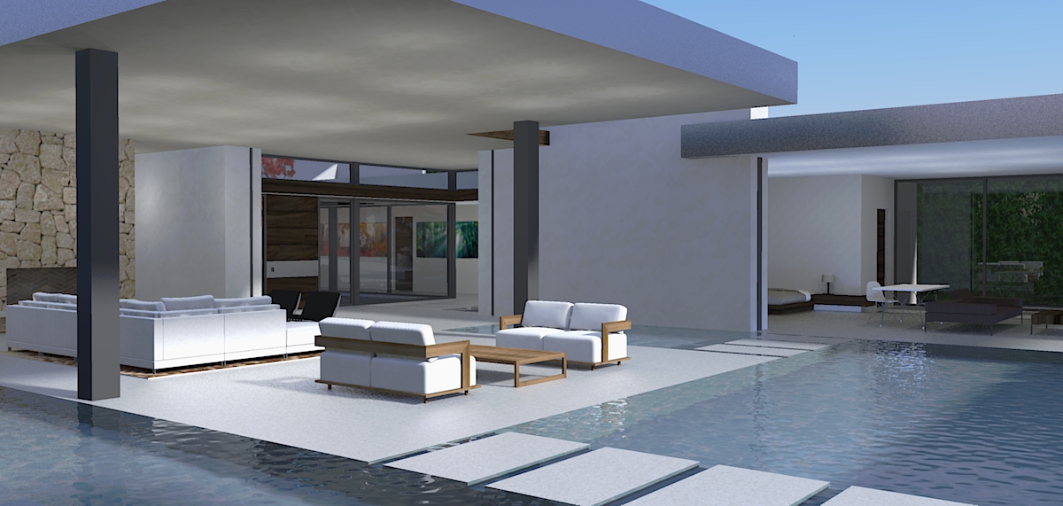  Pool bar with view towards entry 