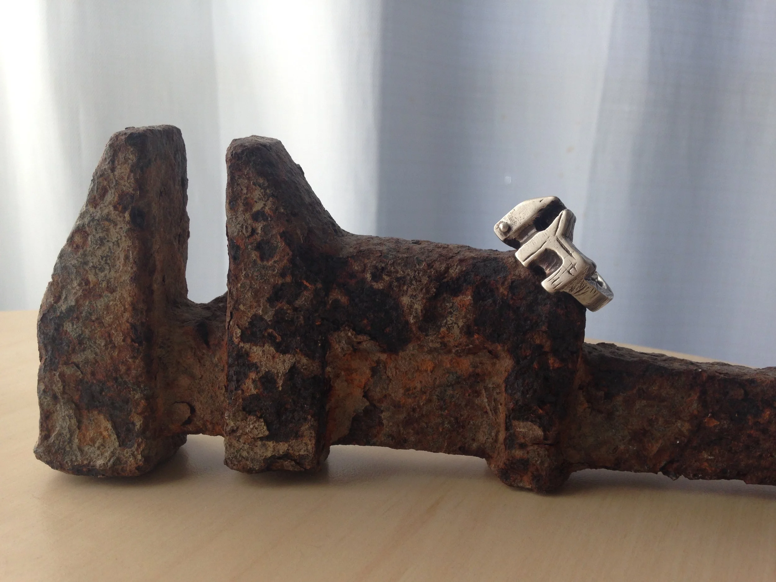The Rusted Wrench and a sterling silver ring inspired by aforementioned wrench