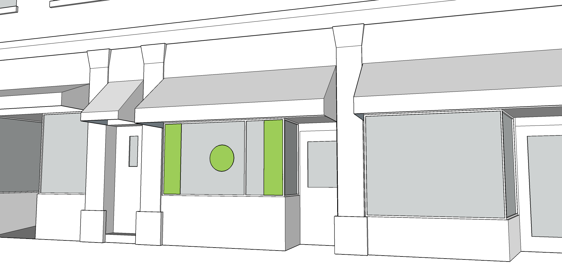 WINDOW SIGN - Not to exceed 12 SF. - Not to exceed 15% of window area. - Neon signs cannot be larger than 6 SF. - Font cannot be taller than 8 in. - Only one window sign per business.