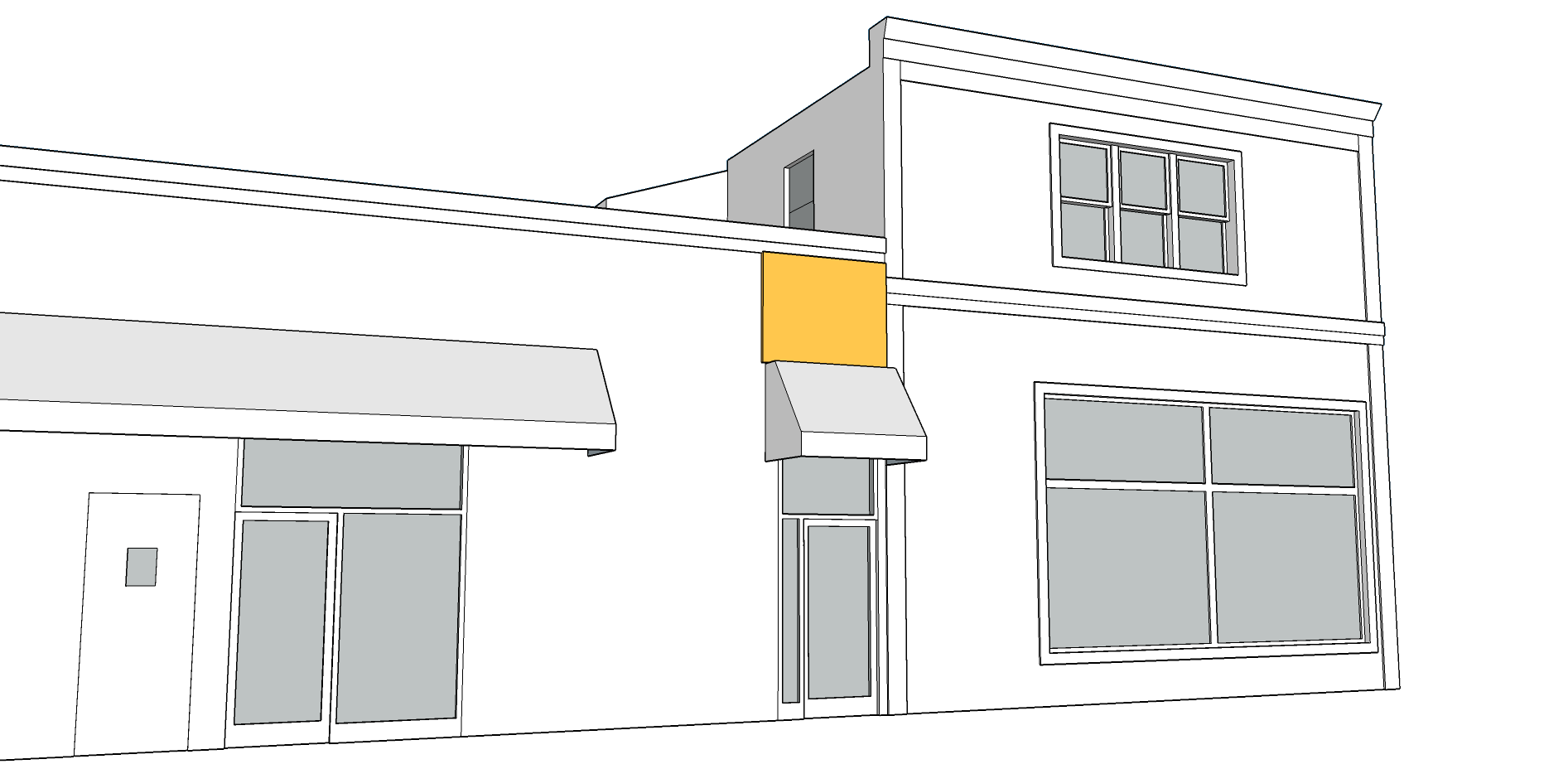 WALL SIGN - Cannot be larger than 24 SF. - Sign cannot be more than 15 feet in height. - Font cannot be taller than 1 foot. - Lettering, numbers, and graphics cannot take up more than 60% of sign. - Sign may be applied letters. - Only ONE wall sign per business.