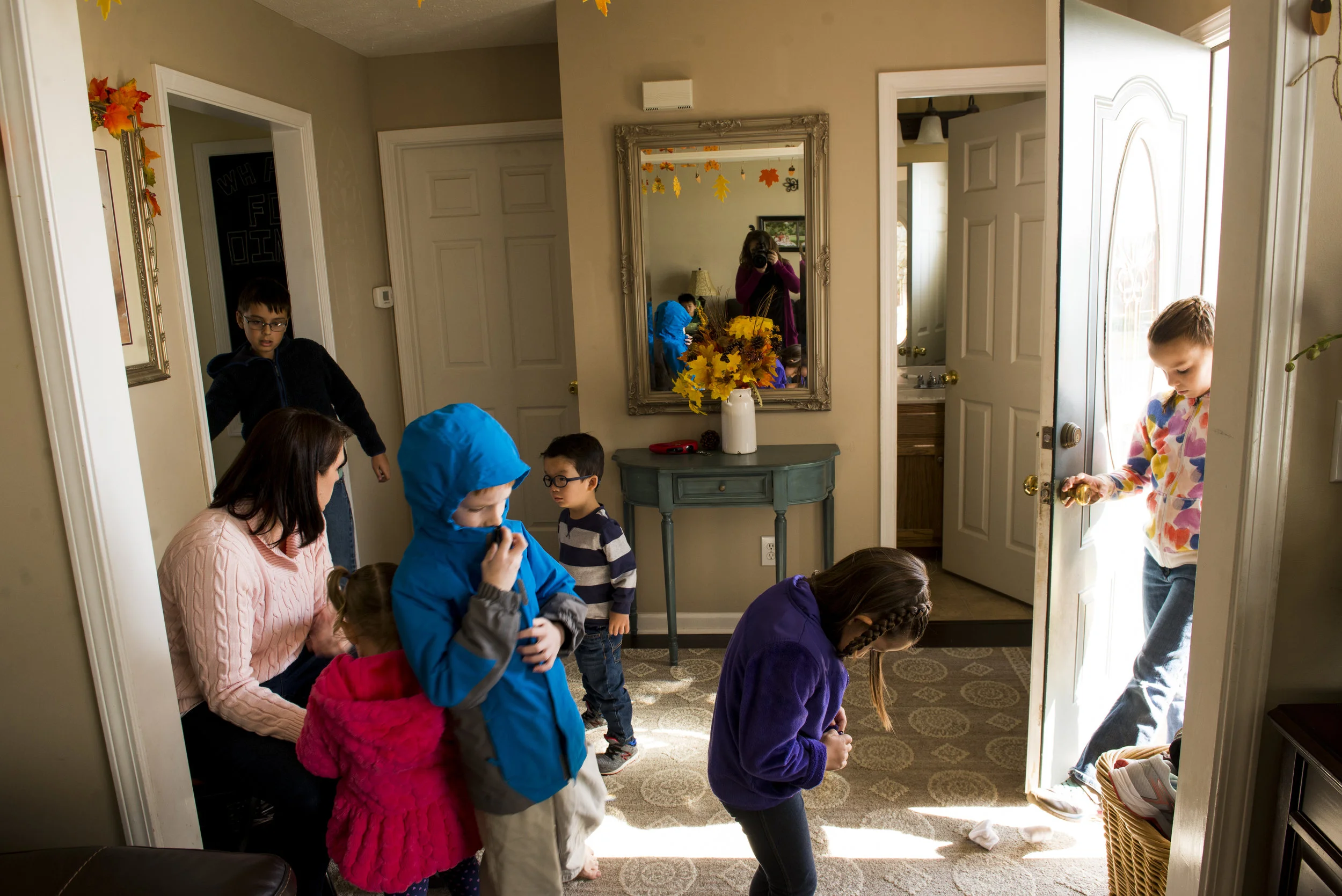  A group of the Compton kids gets ready to go outside for their afternoon recess on November 10, 2017. 