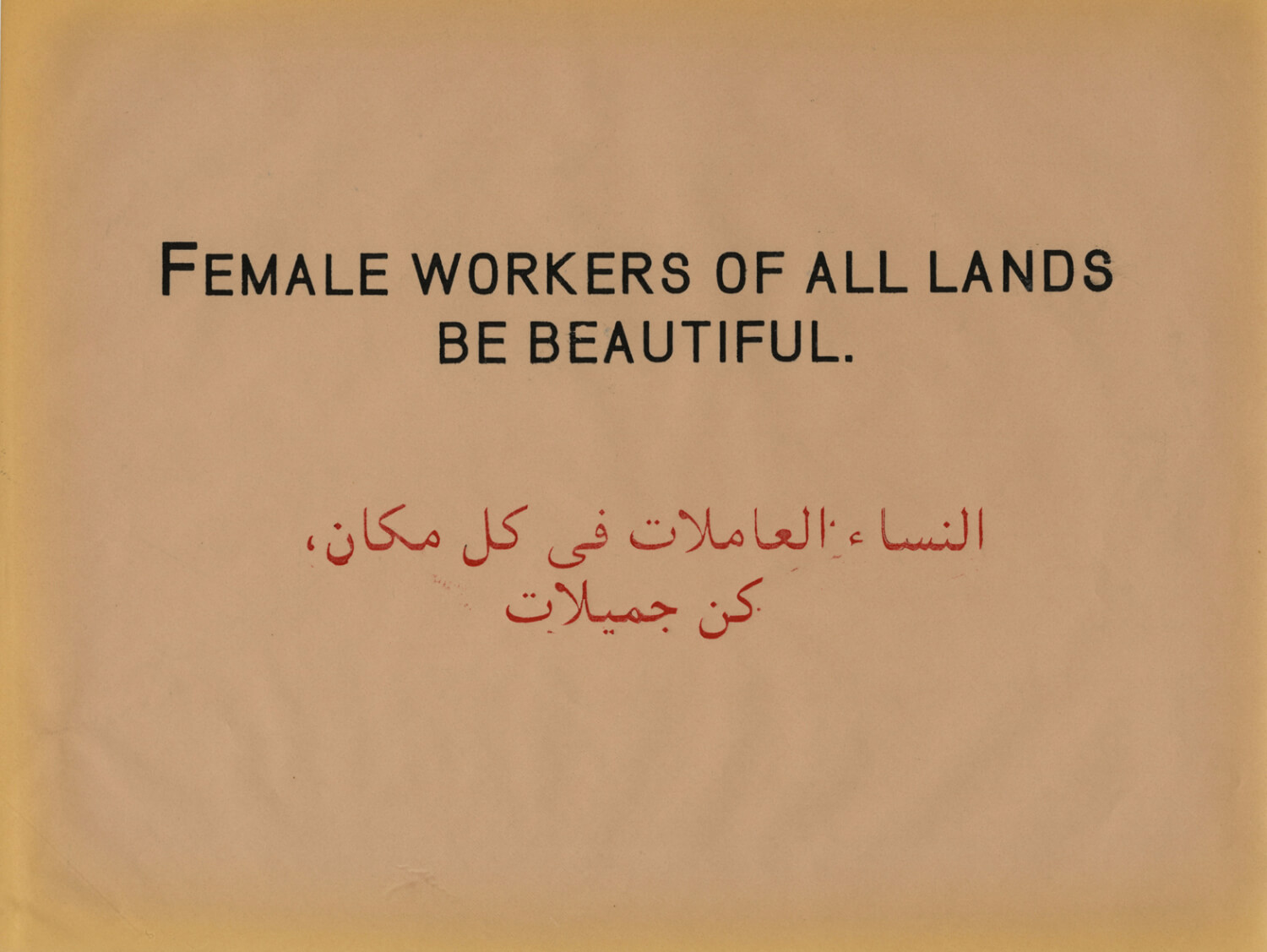  Female Workers of All Lands Be Beautiful, Prestige of terror, 2010, Work on paper, 22 x 28 cm 