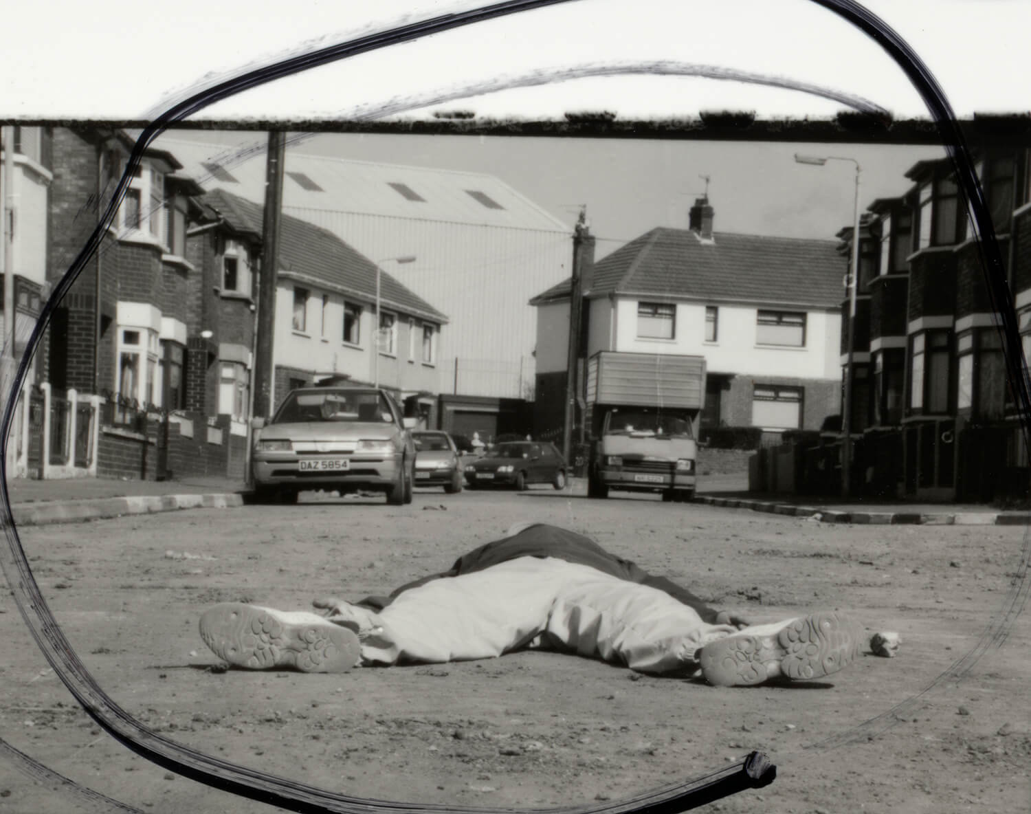  1994 May 01- Sheet 25, People in Trouble Laughing Pushed to the Ground, 2011, C-type print, 190cm x 150cm 