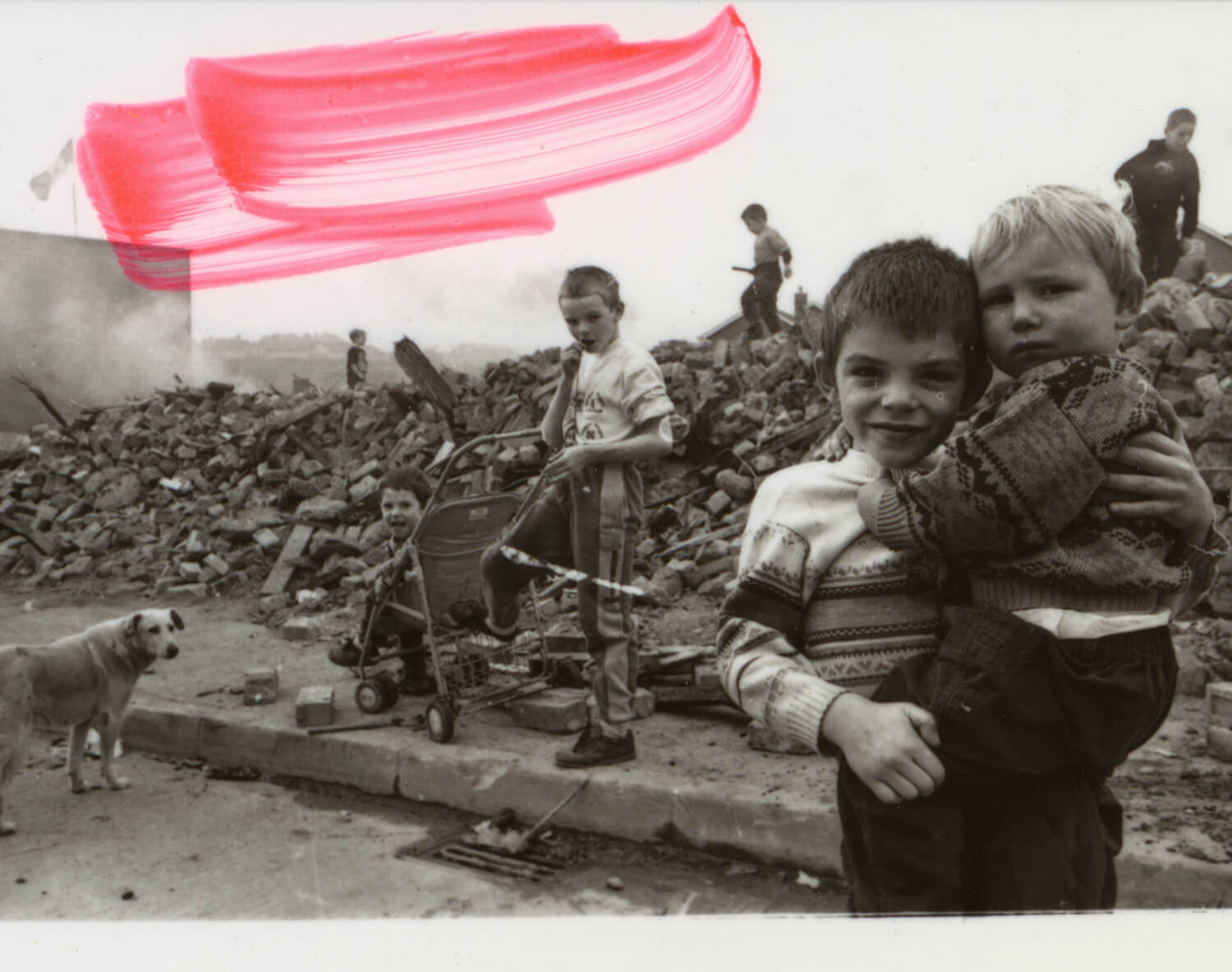  Quality Negs Book 3 Sheet 2 2, People in Trouble Laughing Pushed to the Ground, 2011, C-type print, 190cm x 150cm 