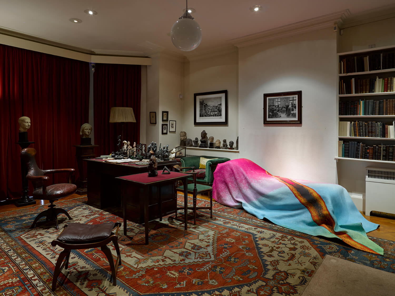  Installation view, Every piece of dust on Freud's couch, The Freud Museum, London, 2015, image © Lisson Gallery, London 