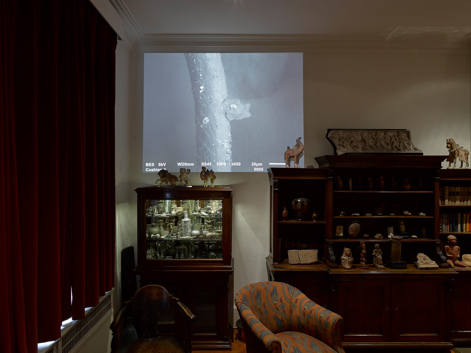  Installation view, Every piece of dust on Freud's couch, The Freud Museum, London, 2015, image © Lisson Gallery, London 