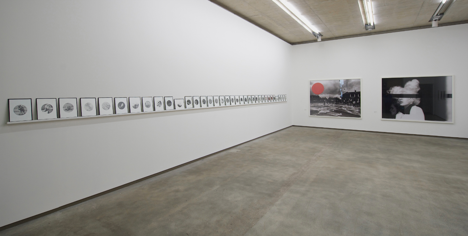 People in Trouble Laughing Pushed to the Ground (Contacts), Installation View, Northern Ireland (colon) 30 Years of Photography, Belfast Exposed, May 2013, image © Jordan Hutchings - 5.jpg