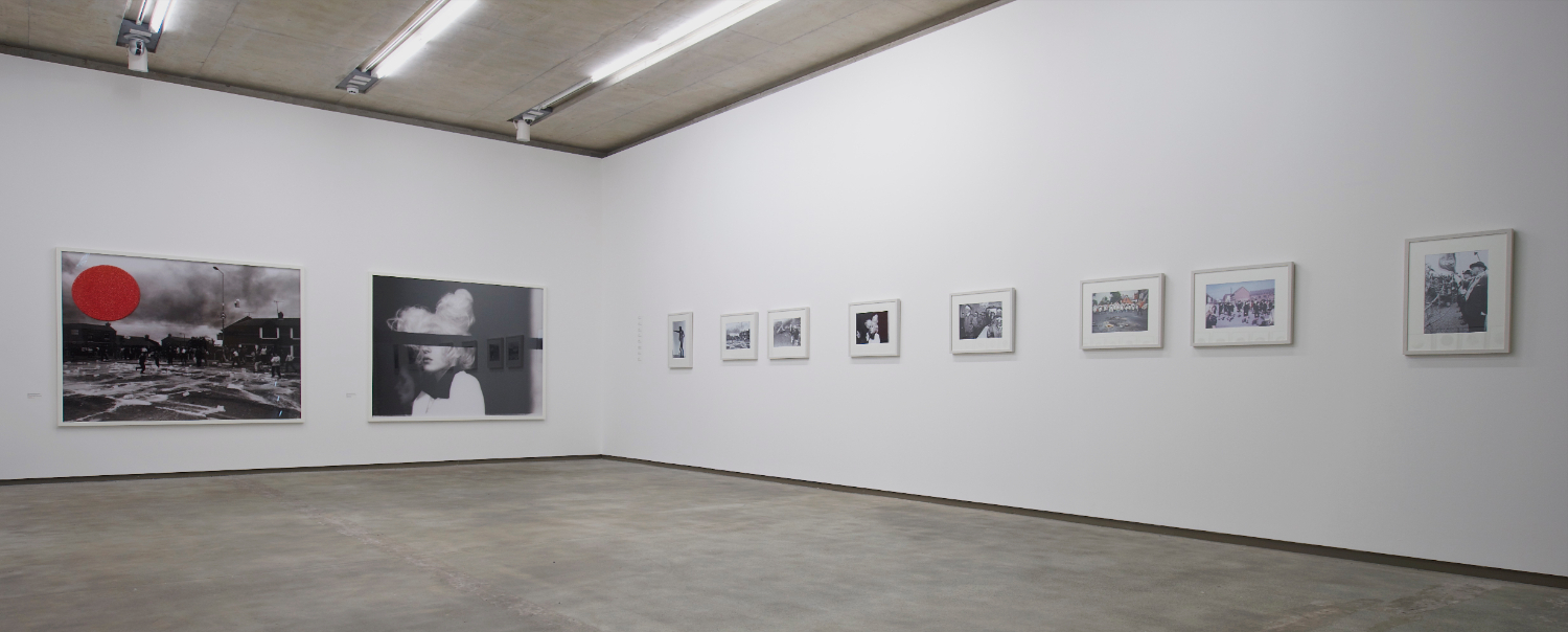 People in Trouble Laughing Pushed to the Ground (Contacts), Installation View, Northern Ireland (colon) 30 Years of Photography, Belfast Exposed, May 2013, image © Jordan Hutchings - 6.jpg