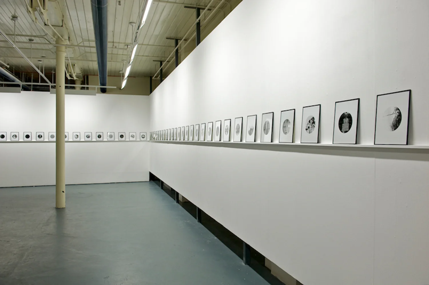  People in Trouble Laughing Pushed to the Ground (Dots), Installation View, Northern Ireland: 30 Years of Photography, Belfast Exposed, 2012 