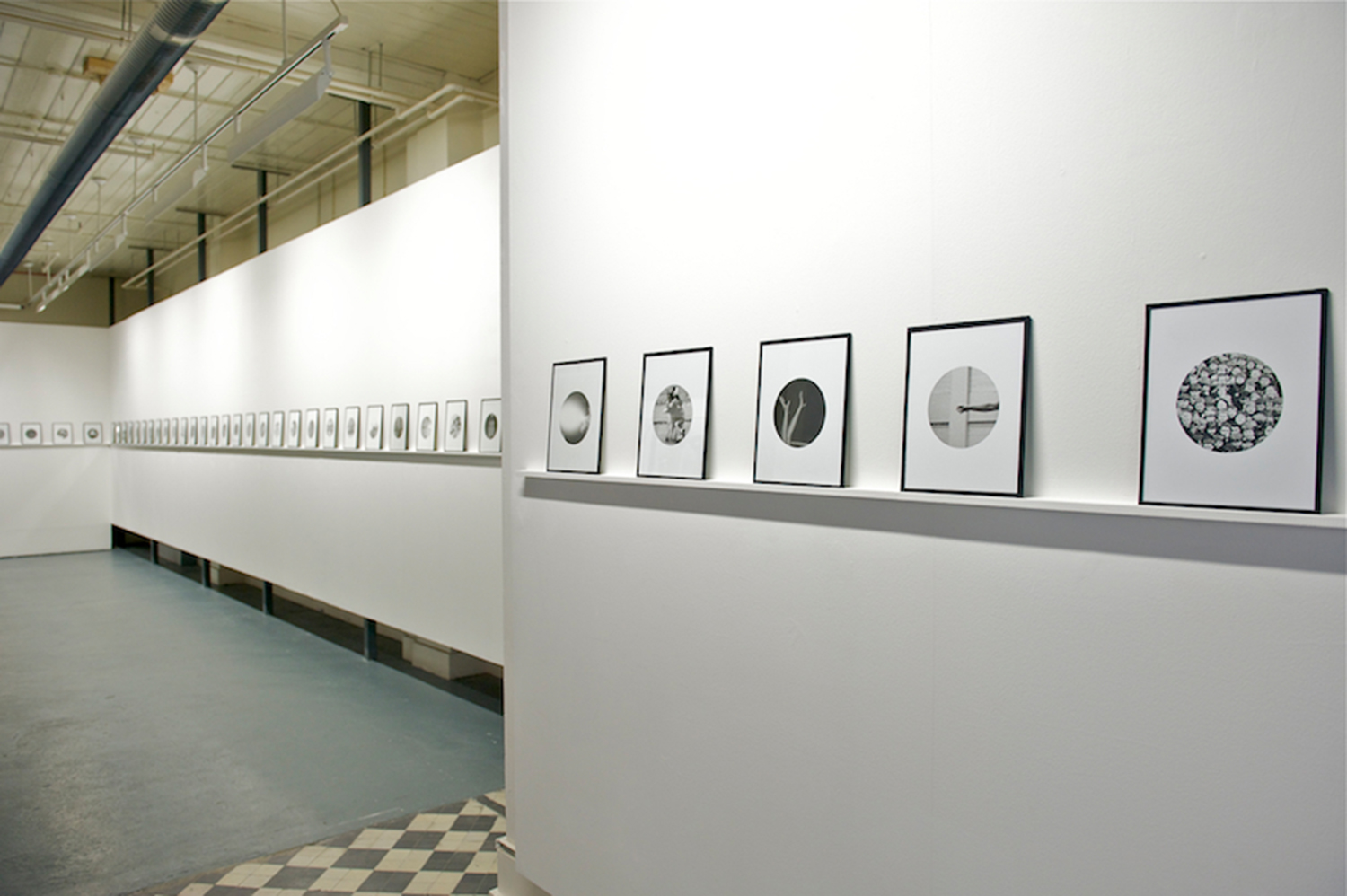  People in Trouble Laughing Pushed to the Ground (Dots), Installation View, Northern Ireland: 30 Years of Photography, Belfast Exposed, 2012 