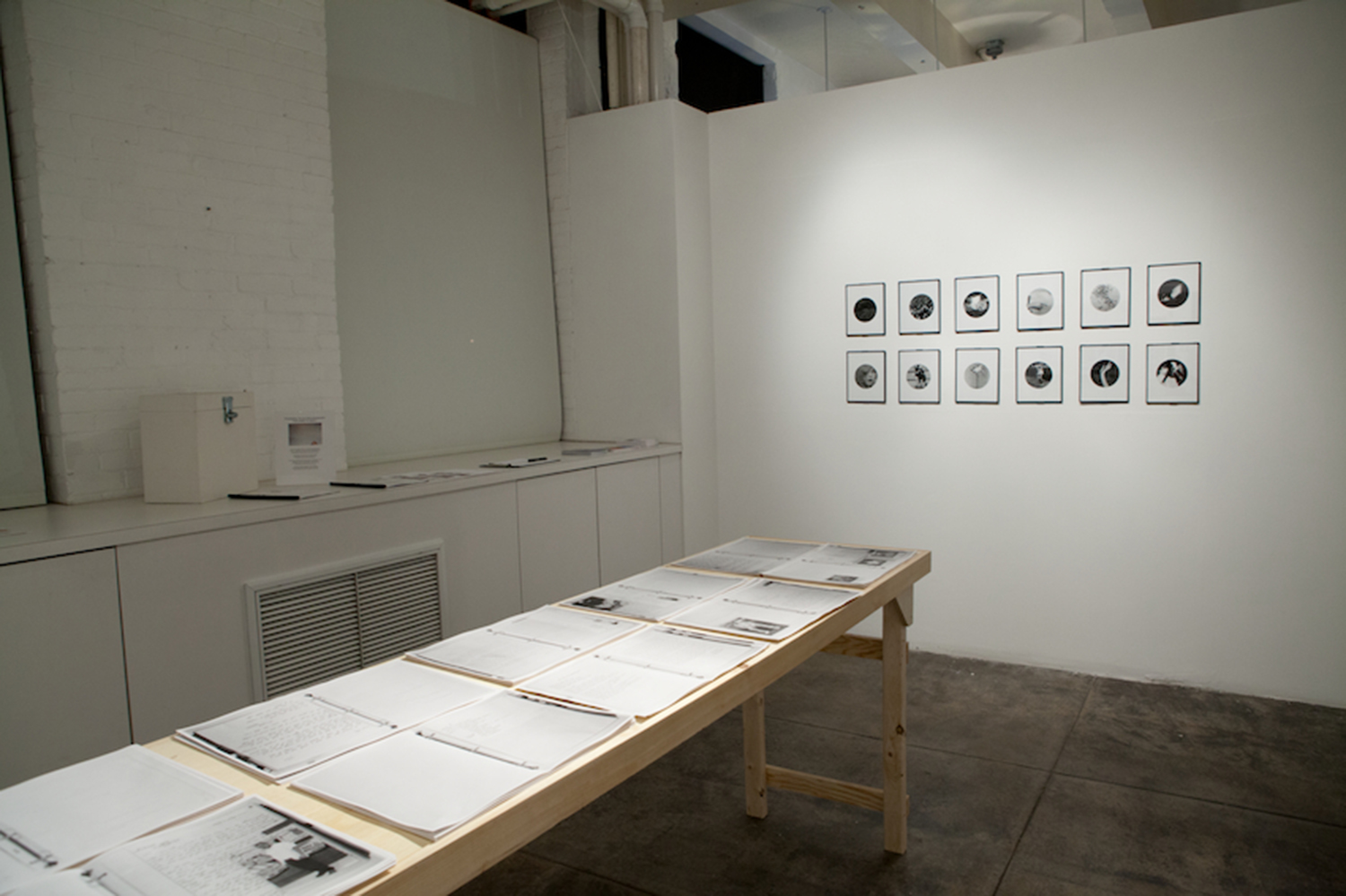  People in Trouble Laughing Pushed to the Ground (Dots), Installation View, image © Philadelphia Photo Arts Center, 2012 