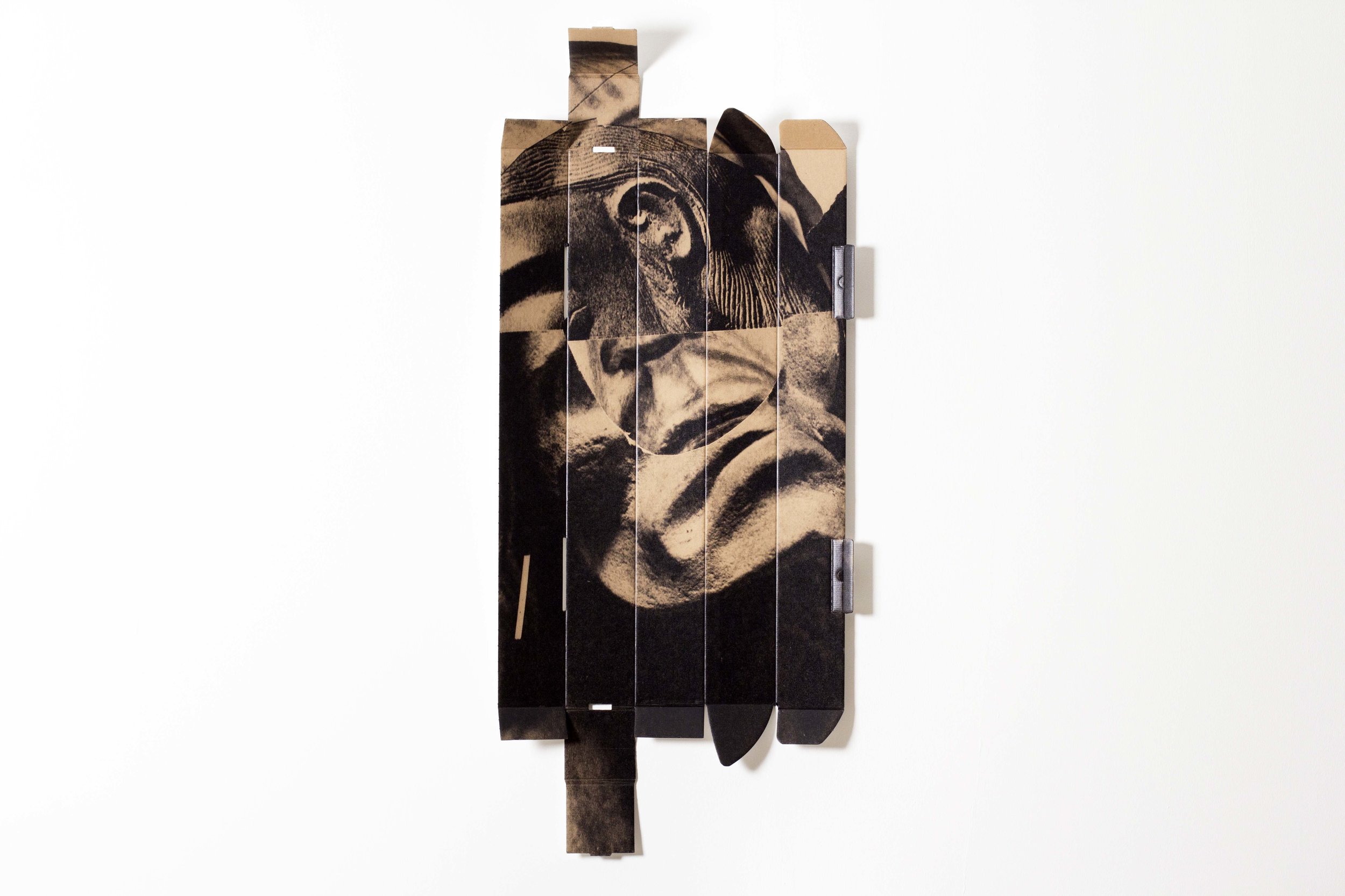  Bandage the knife not the wound, Broomberg &amp; Chanarin, UV print on cardboard, 2018 