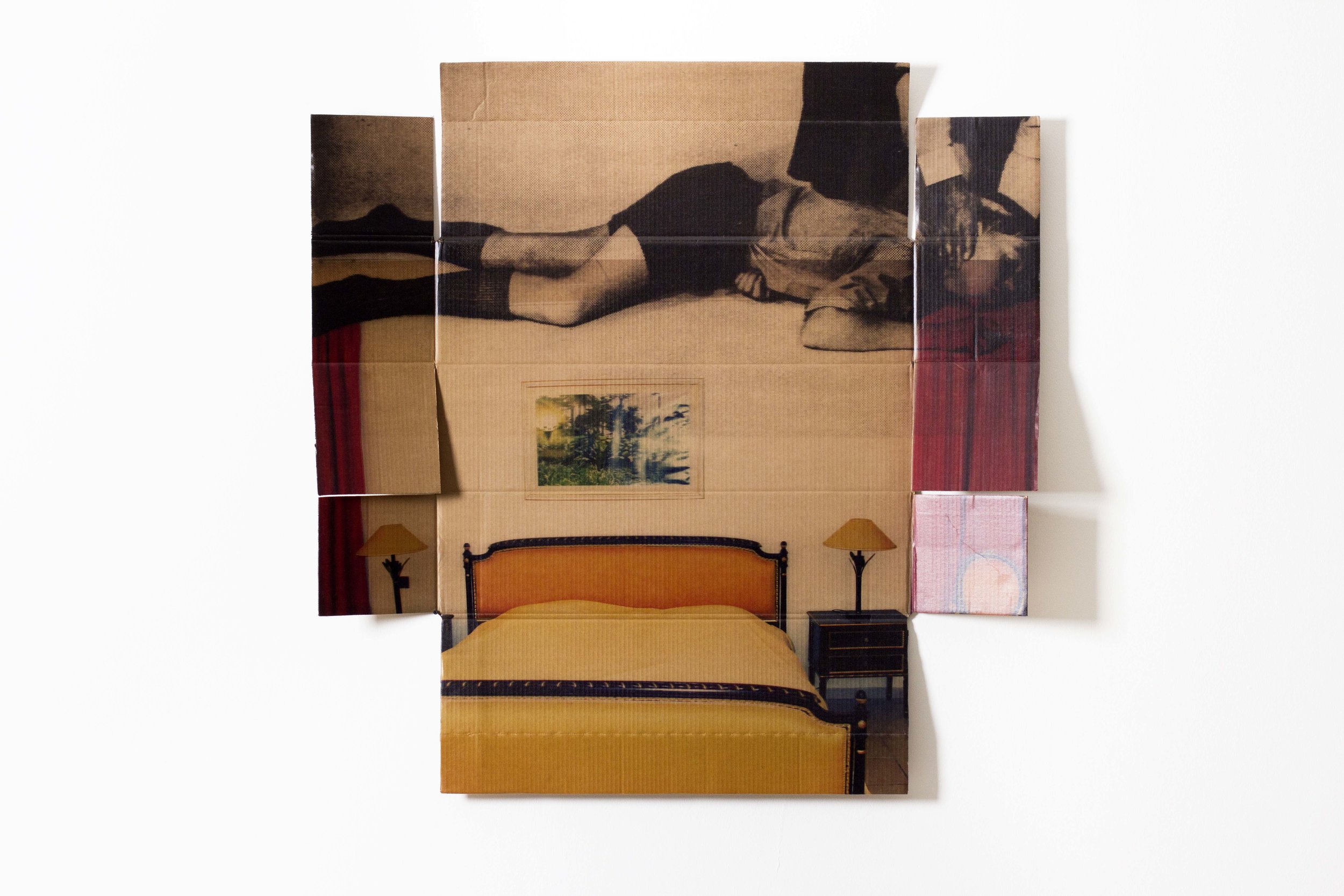  Bandage the knife not the wound, Broomberg &amp; Chanarin, UV print on cardboard, 2018 
