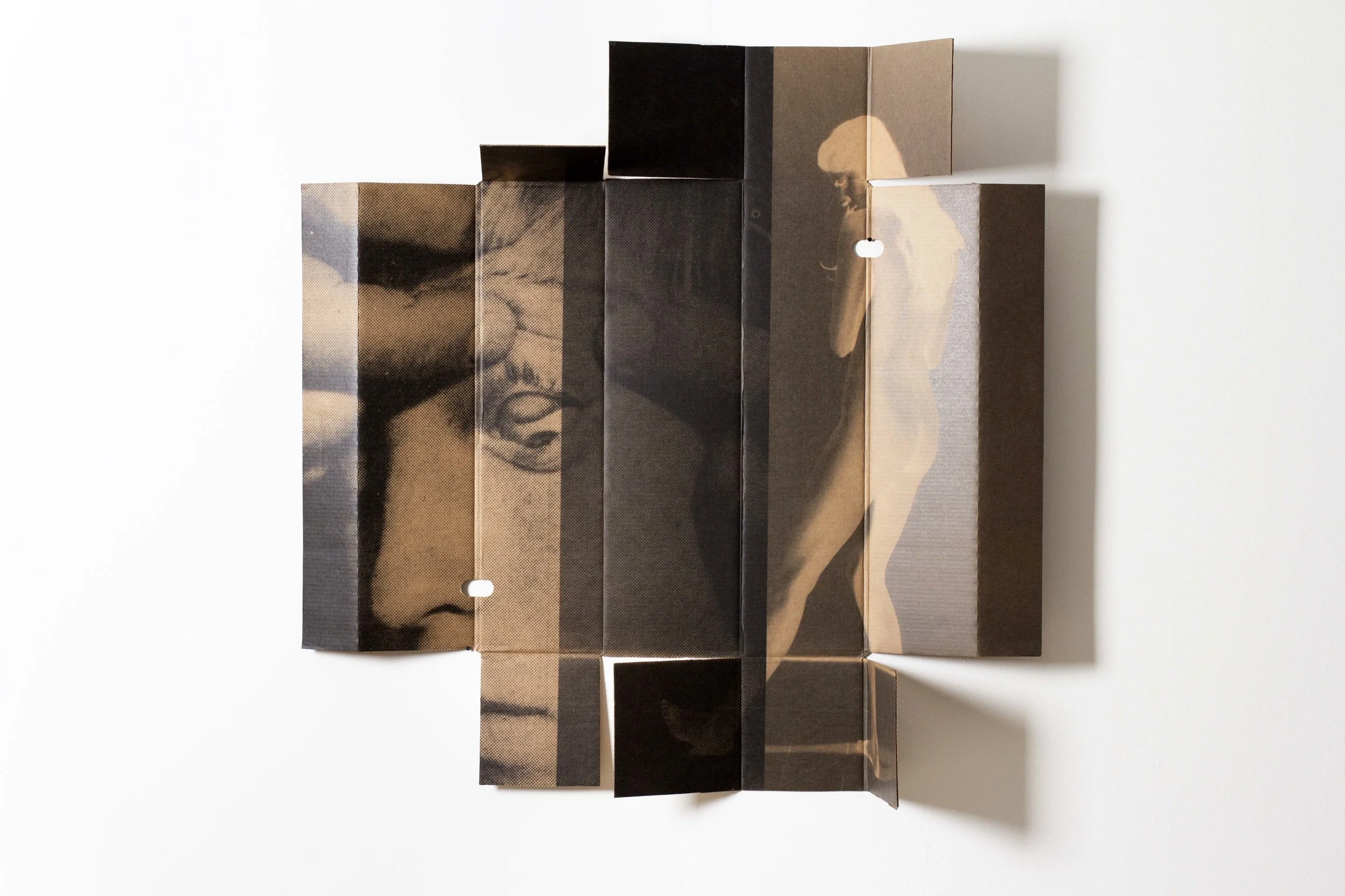  Bandage the knife not the wound, Broomberg &amp; Chanarin, UV print on cardboard, 2018 