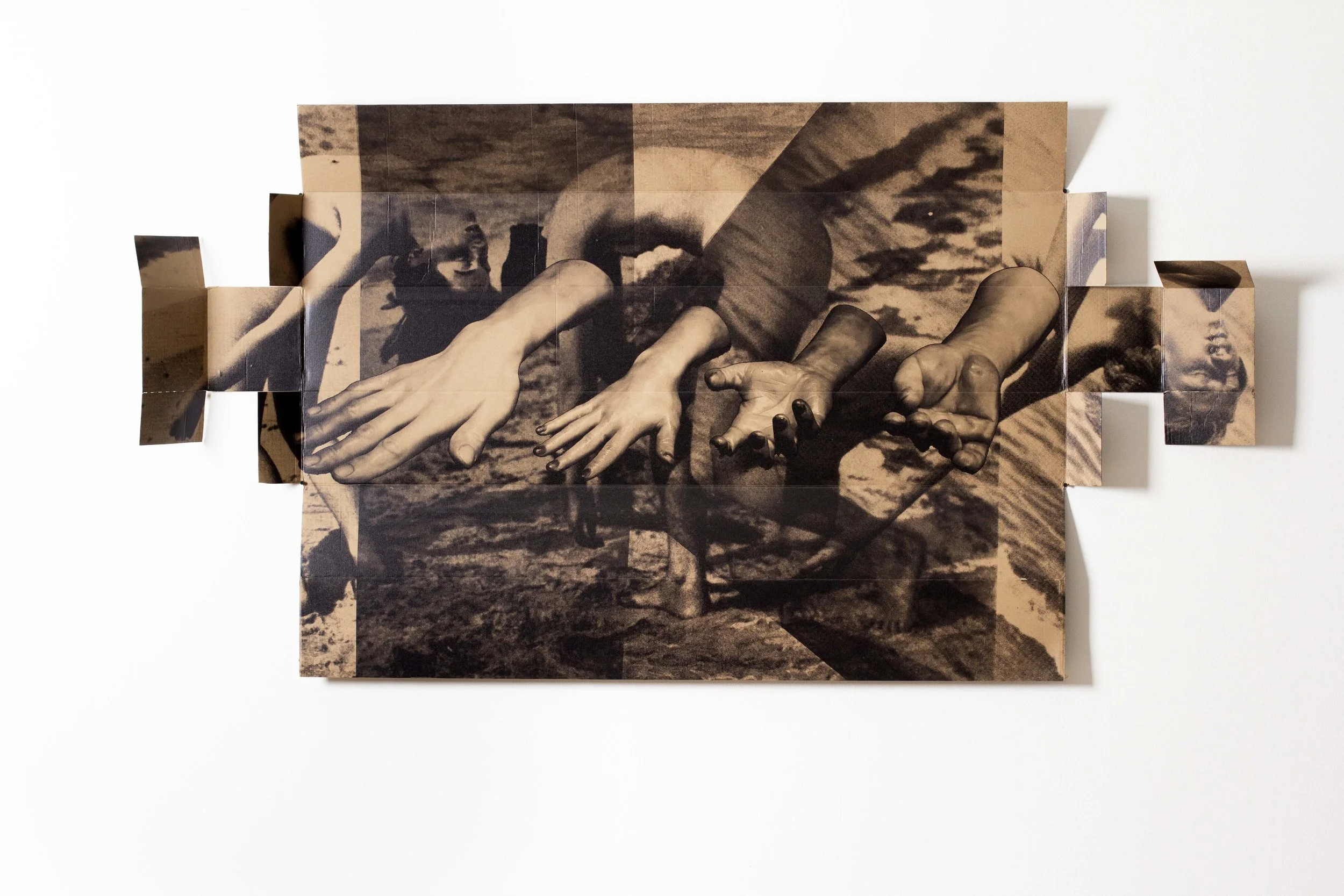  Bandage the knife not the wound, Broomberg &amp; Chanarin, UV print on cardboard, 2018 