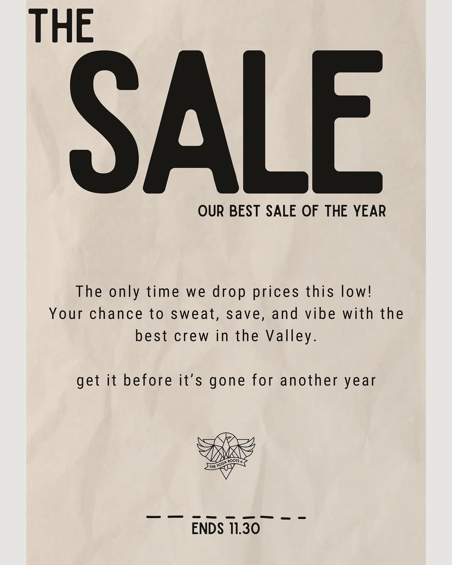 What you&rsquo;ve all been waiting for!
Starting NOW, by popular request!
The only time we drop prices this low!
Your chance to sweat, save, and vibe with the best crew in the Valley. 😏

get it before it&rsquo;s gone for another year!

*No additiona