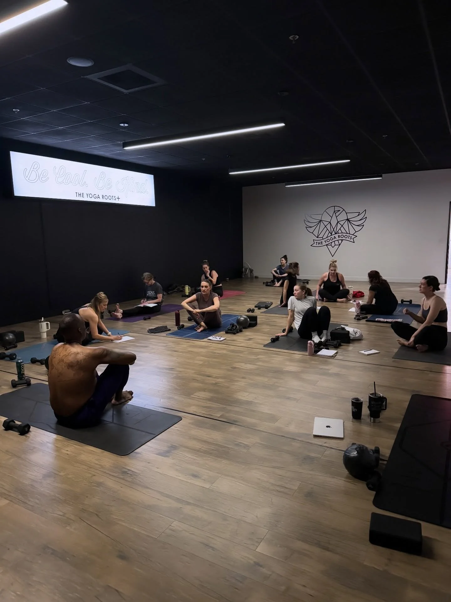 leveling up 🖤
Our team spent the day learning, refining, and growing together. (Missing a few)
can&rsquo;t wait to bring it back to you. 
yoga. pilates. sculpt.
@theyogaroots  X  @goodsocietyclub 
Always raising the bar on and off the mat 😮&zwj;💨