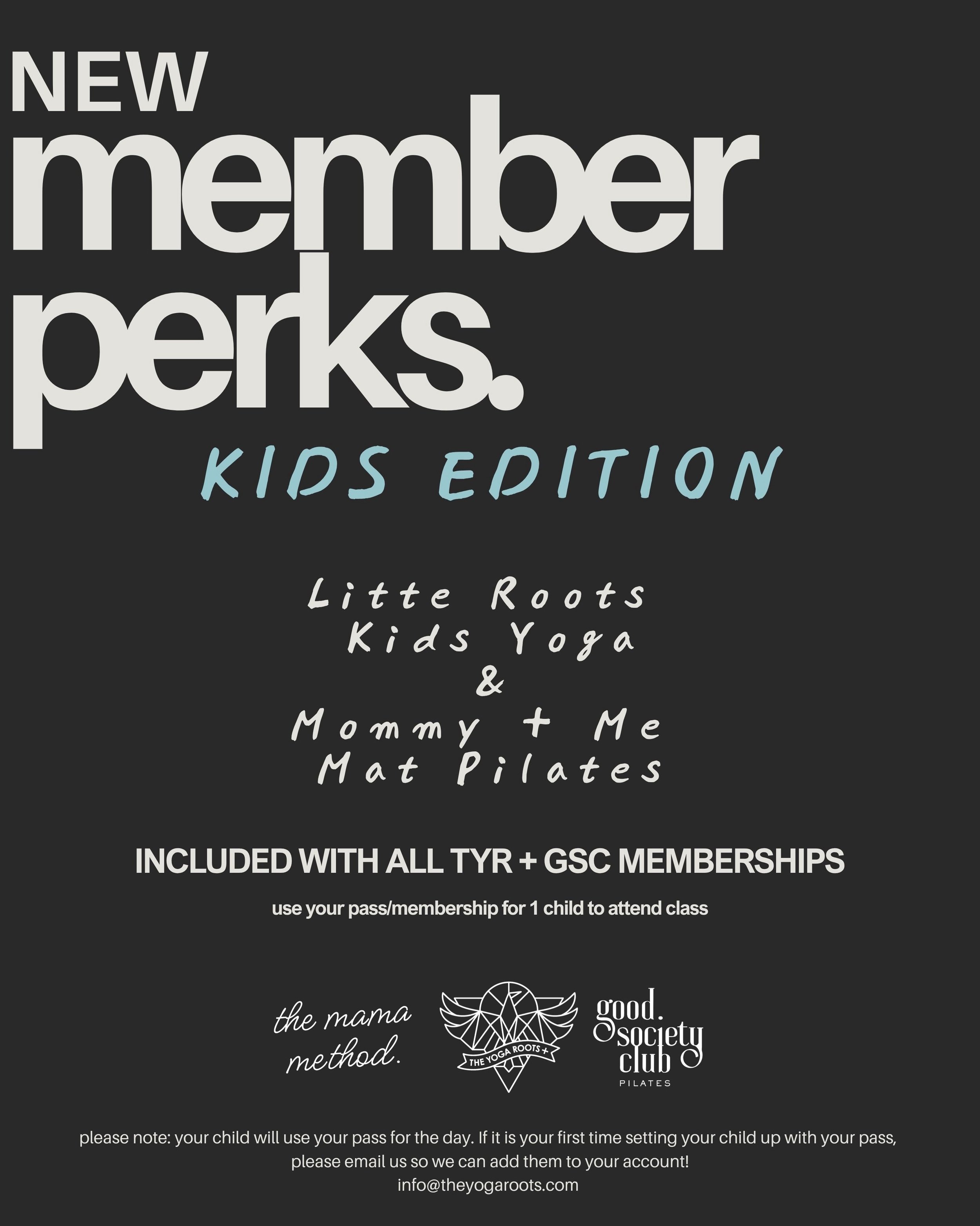 KIDS EDITION 🖤
We&rsquo;ve heard from so many parents who wanted more ways to move with their little ones, and we&rsquo;re all about creating community for every season of life. 

Starting now, TYR + GSC members can use their membership to bring one