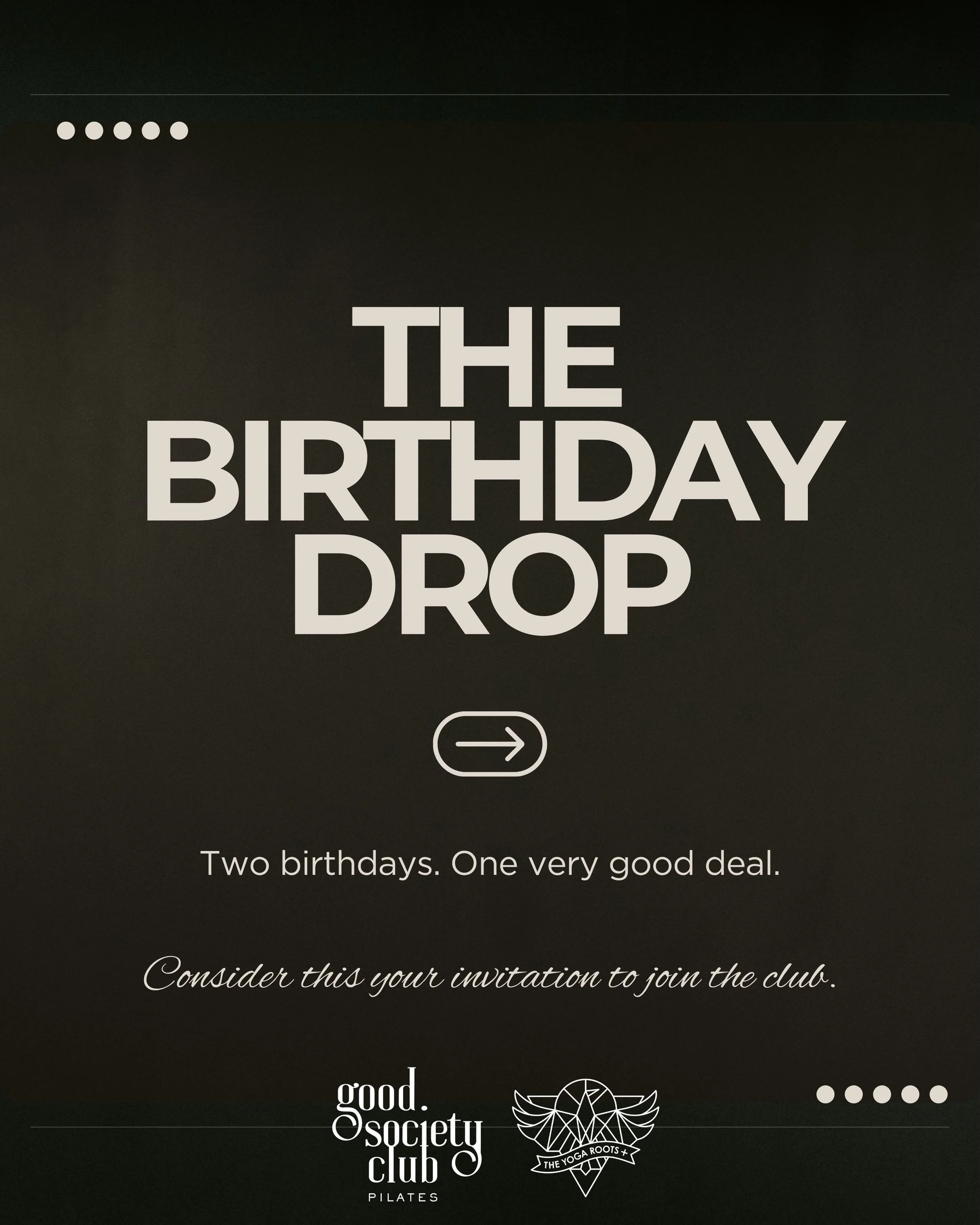 THE BIRTHDAY DROP IS HERE. 🖤

15 years of TYR. 3 years of GSC.
And we&rsquo;re celebrating. 😮&zwj;💨 

The first 49 people to join the Duo are getting a little extra. Like, a lot extra. 😏

Two studios. One membership. Every style. Every vibe.

Alr