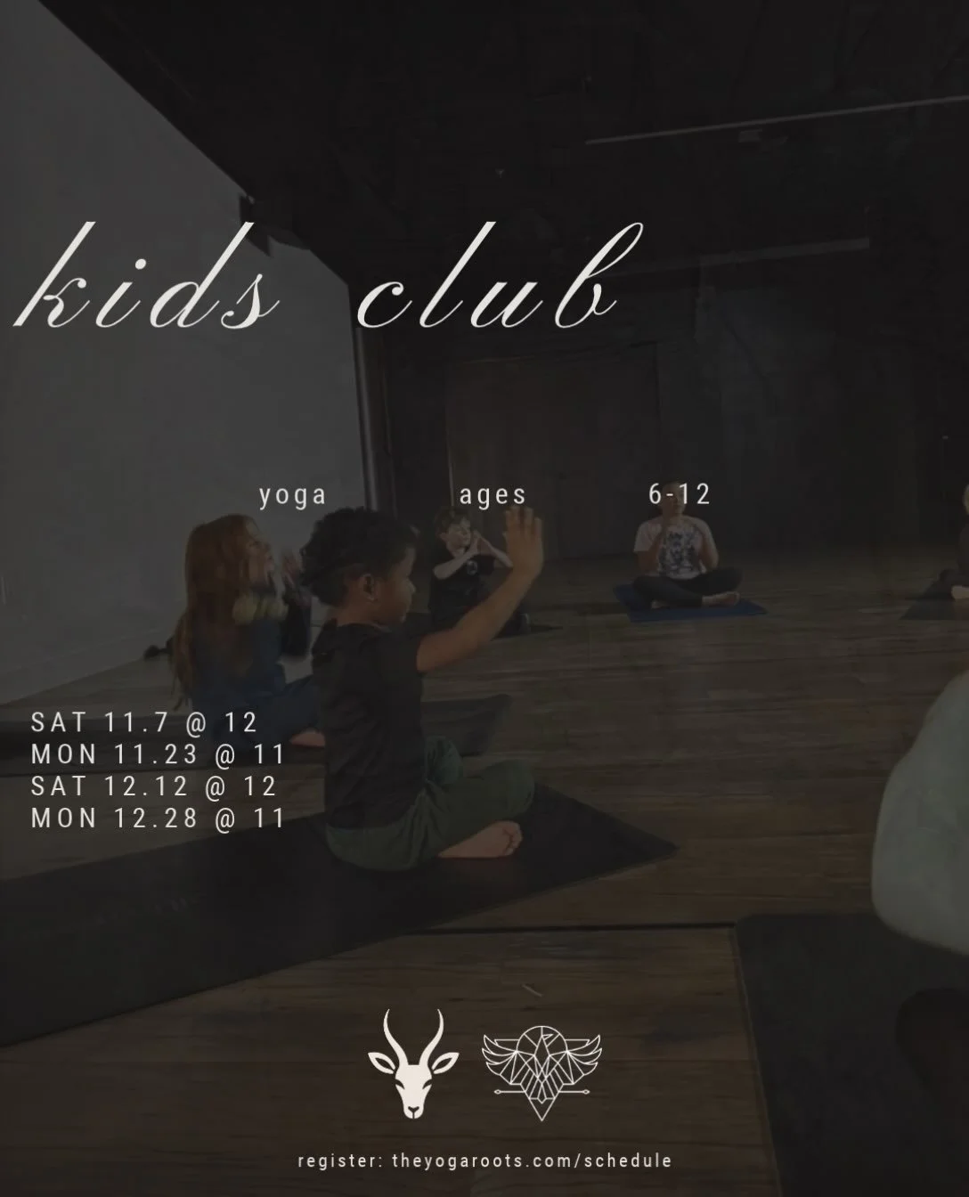Pop up kids classes are now posted! We planned a few during the holiday breaks and hope to see ya there!

All memberships at both @theyogaroots and @goodsocietyclub get this class for free for your kiddo. 

Register now!