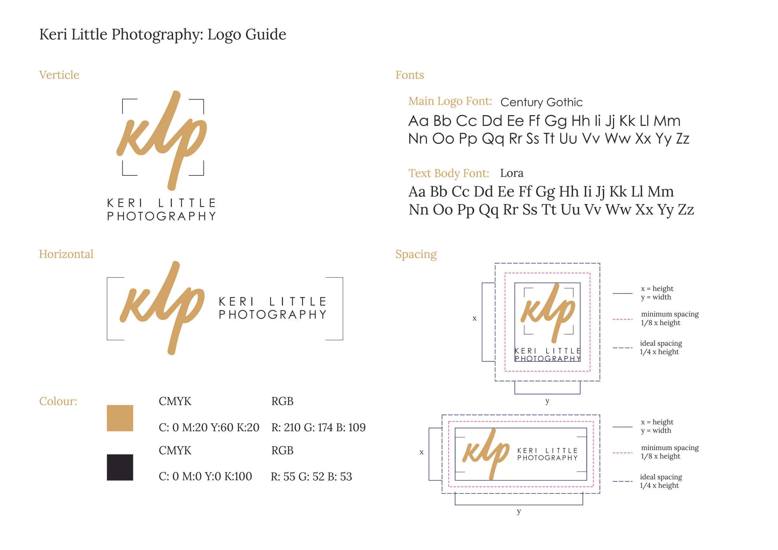 Logo usage guide - colors and spacing