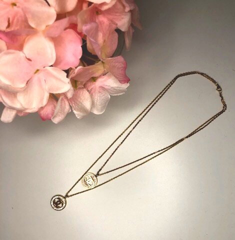 Designer inspired double necklace 