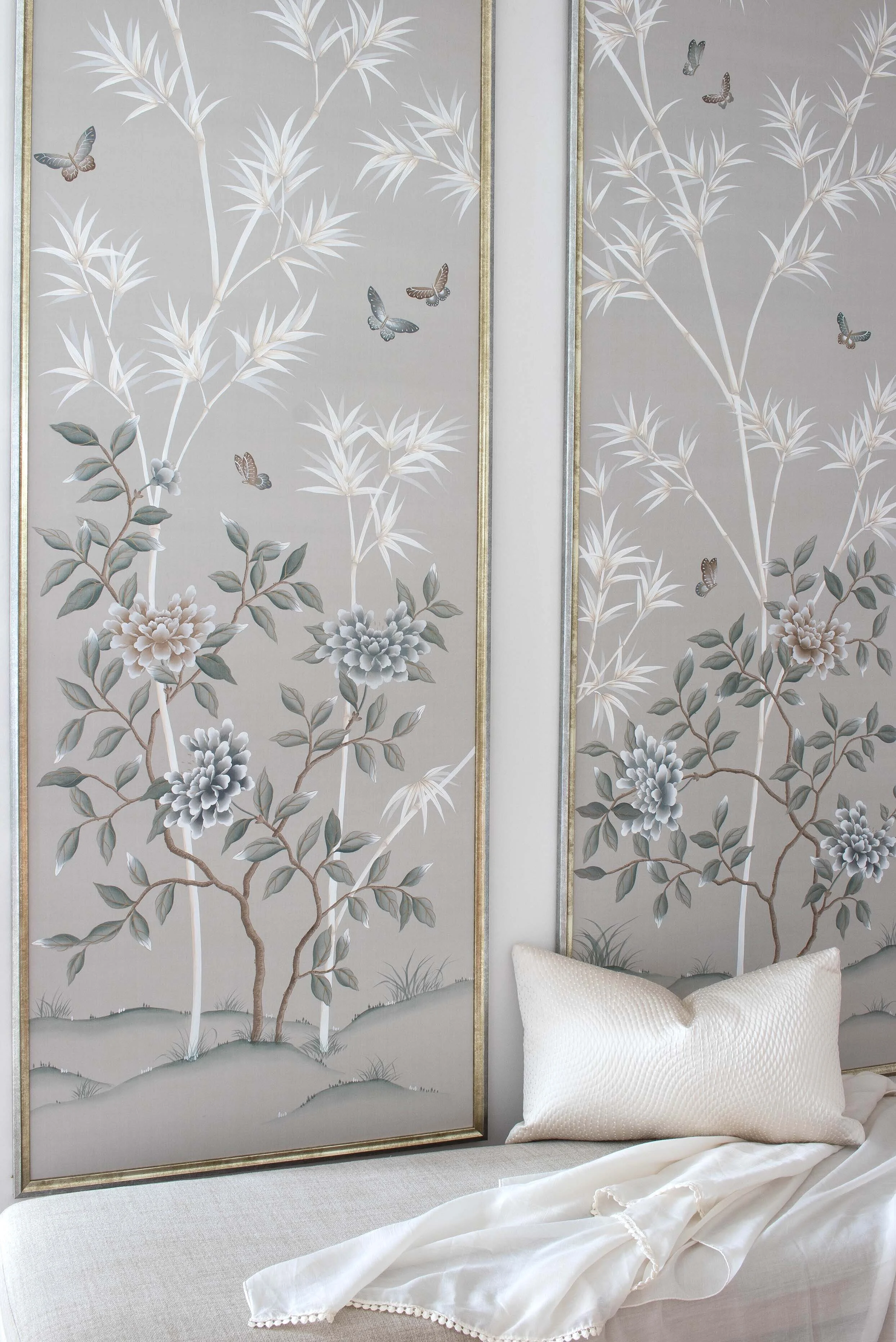 Framed Chinoiserie Panels Hertfordshire Diane Hill