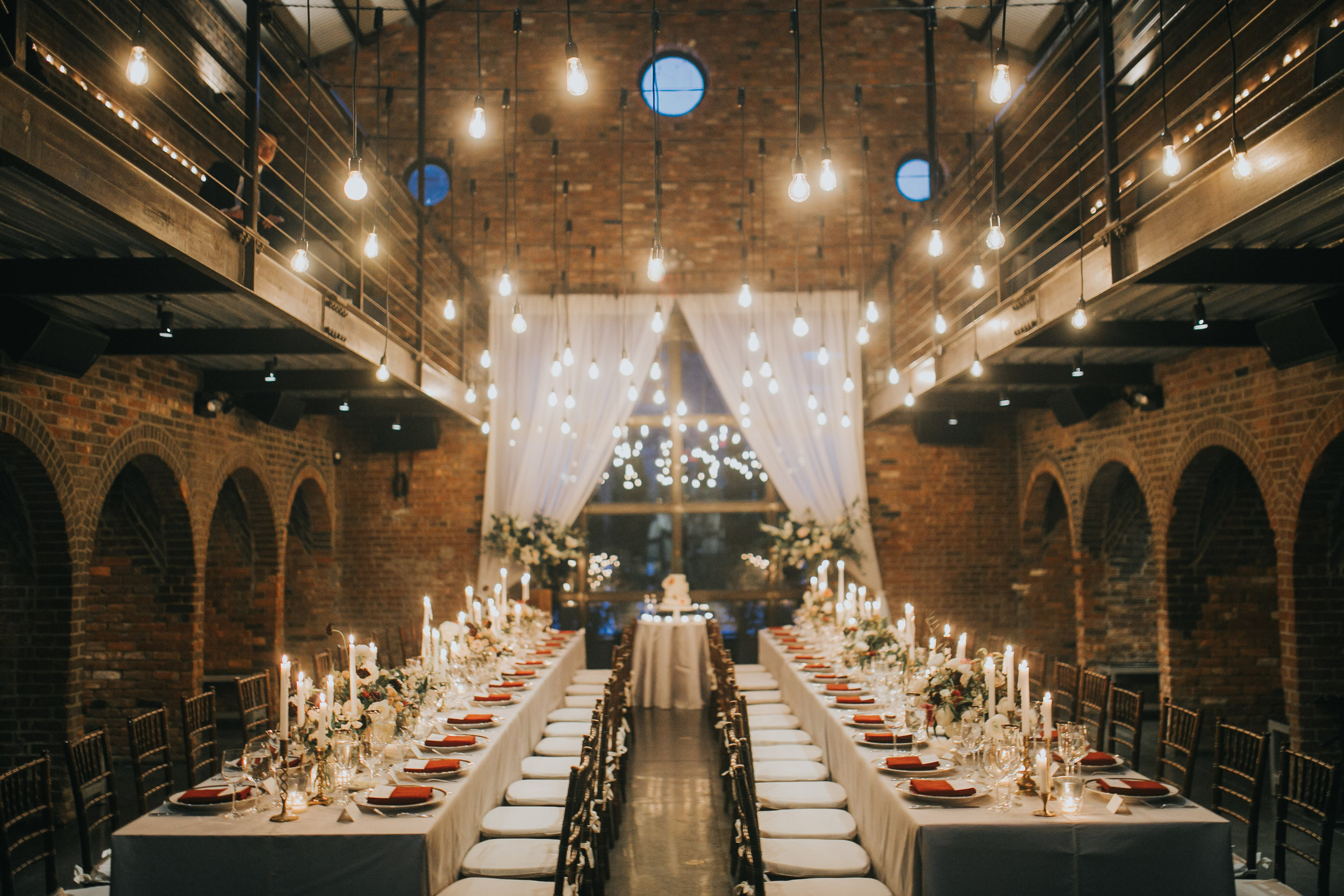 The Foundry wedding long tables