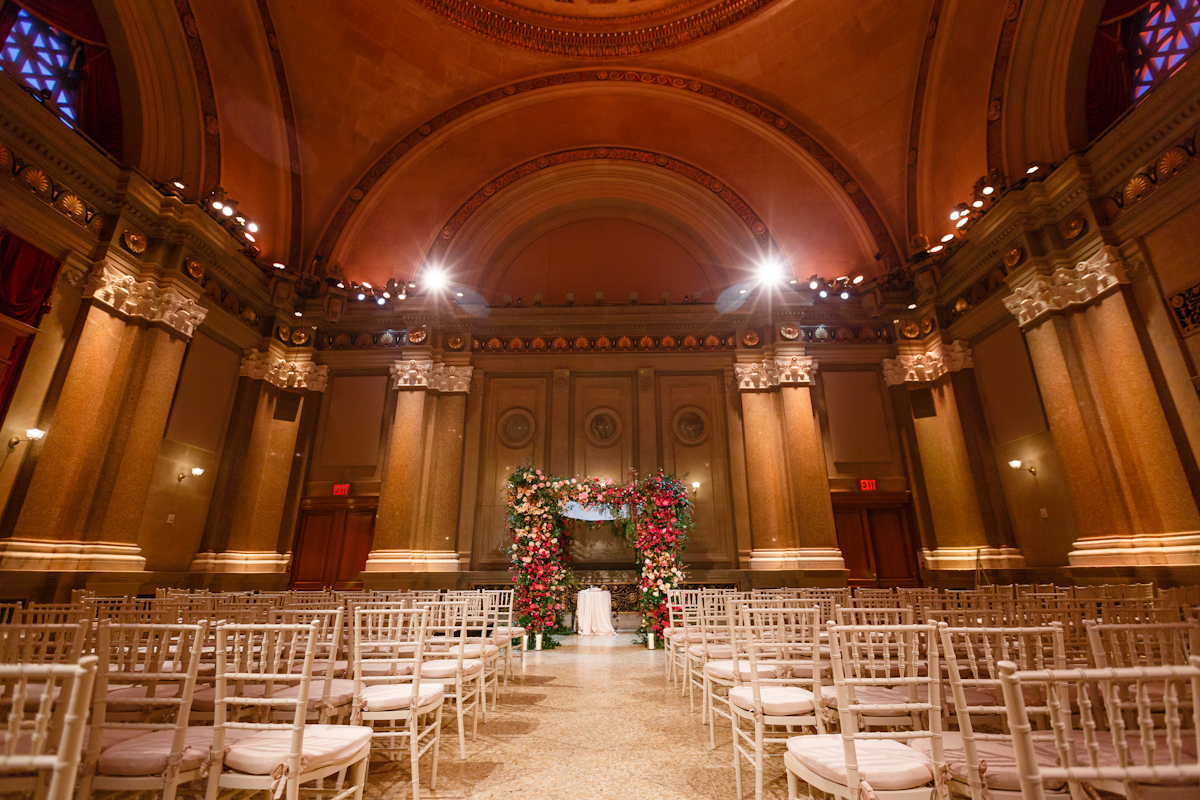 Colorful chuppah for a jewish wedding at The Weylin