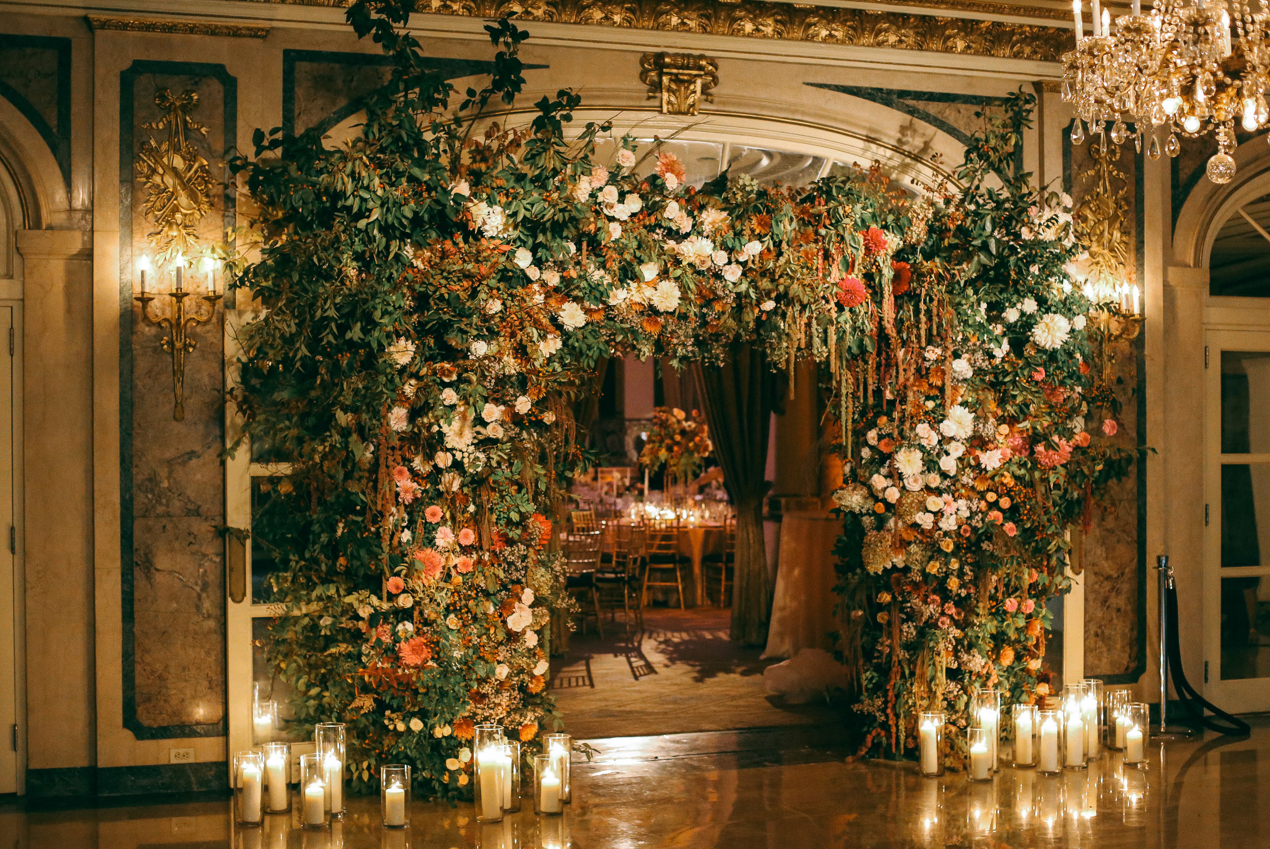 The Plaza wedding floral arch
