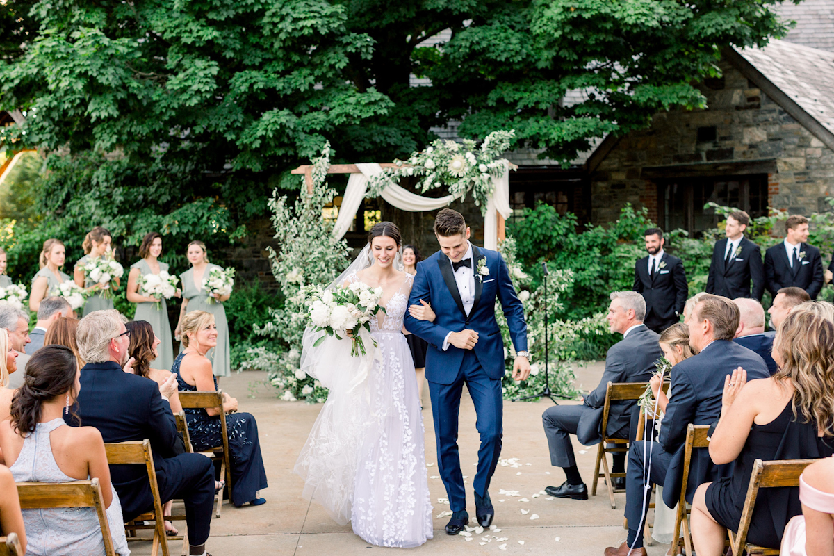 Bride and groom married at Blue Hill at Stone Barns