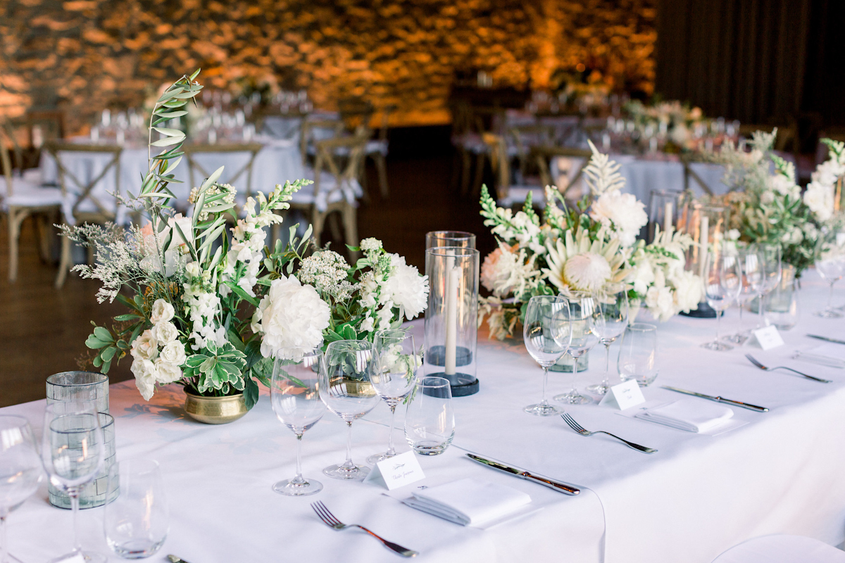Blue Hill at Stone Barns wedding with long and round tables