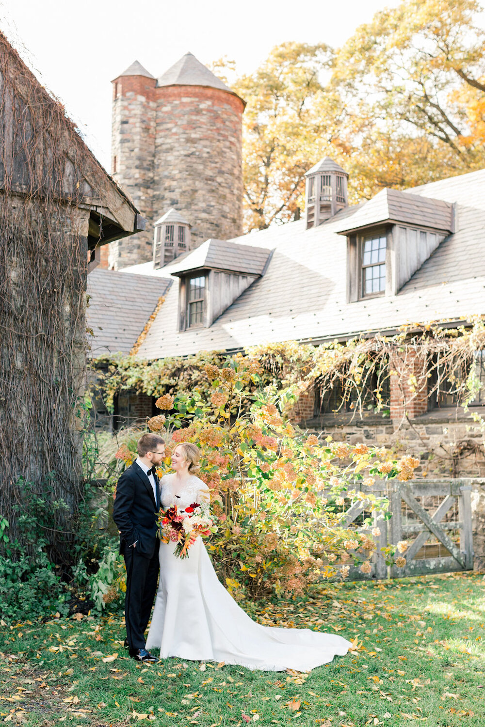 Blue Hill at Stone Barns Wedding Bride and Groom
