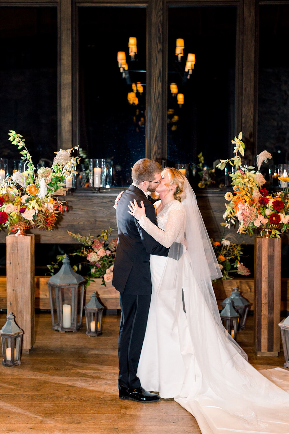 Blue Hill at Stone Barns wedding ceremony in the hayloft
