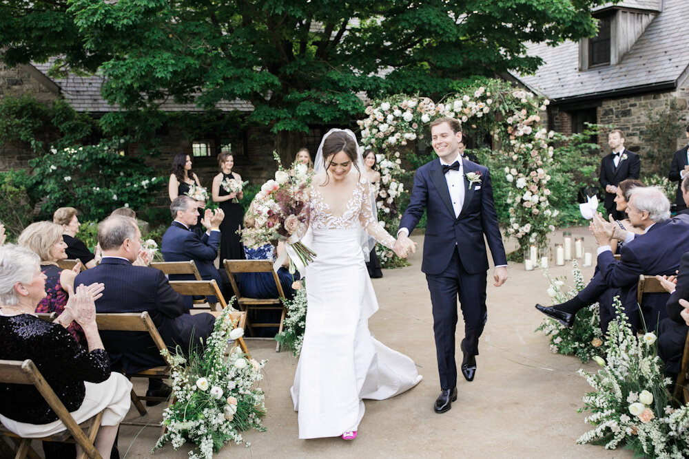 Blue Hill at Stone Barns wedding ceremony outdoors