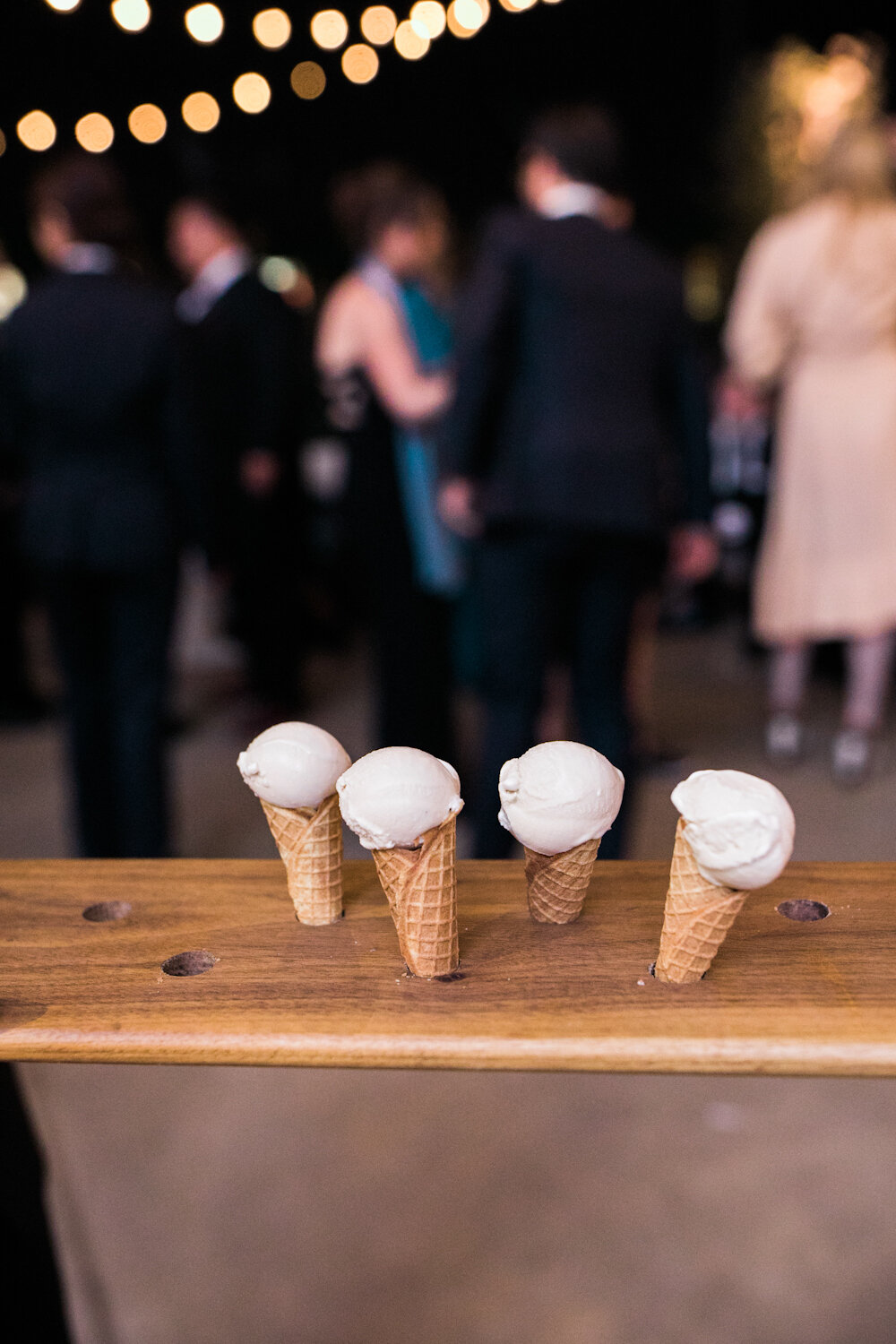 Blue Hill at Stone Barns wedding mini ice cream cones