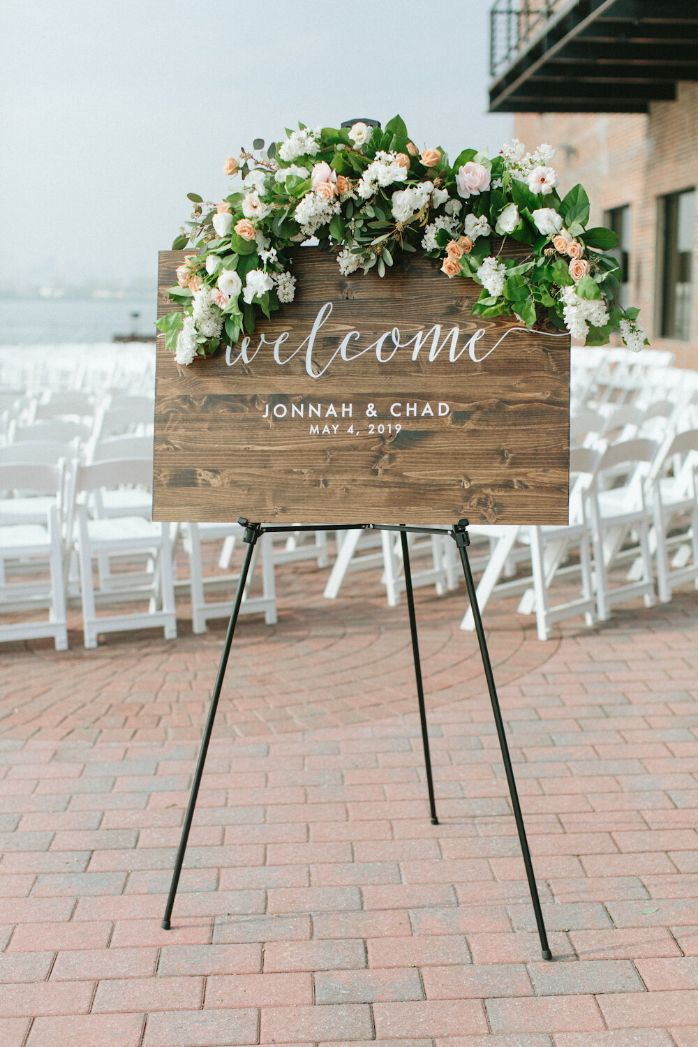 wedding welcome sign with flowers.jpg
