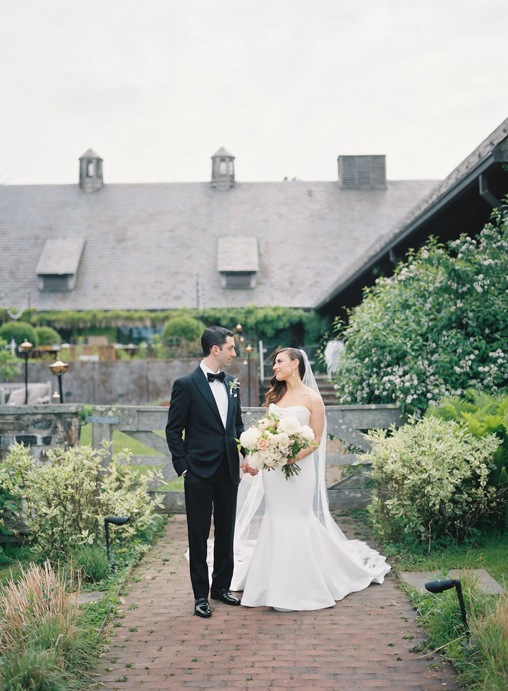 Blue Hill at Stone Barns wedding bride and groom