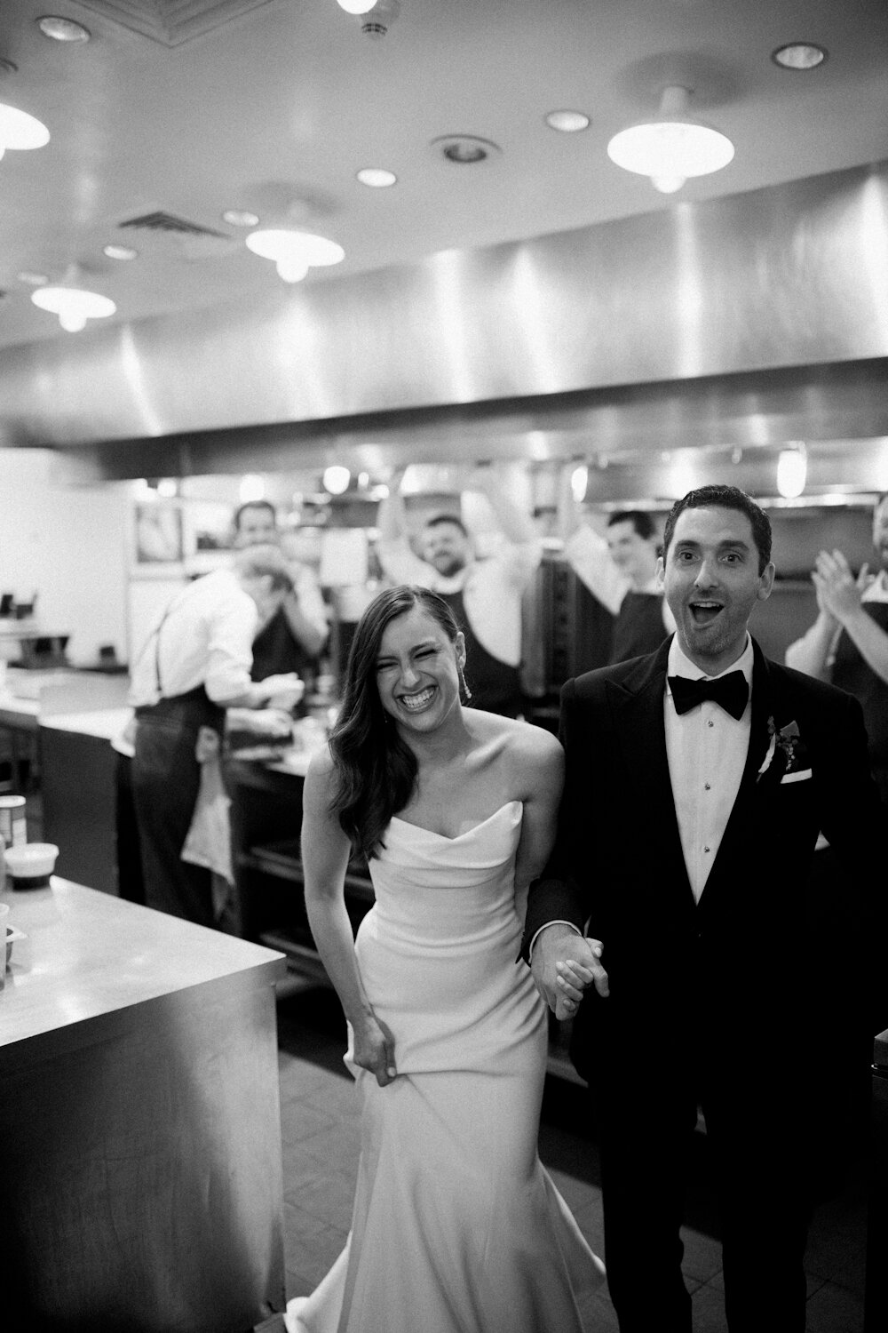 Blue Hill at Stone Barns kitchen bride groom