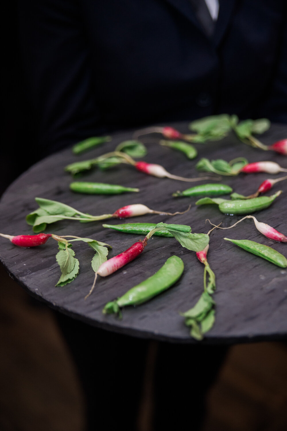 Blue Hill at Stone Barns passed hors d'oeuvres vegetables
