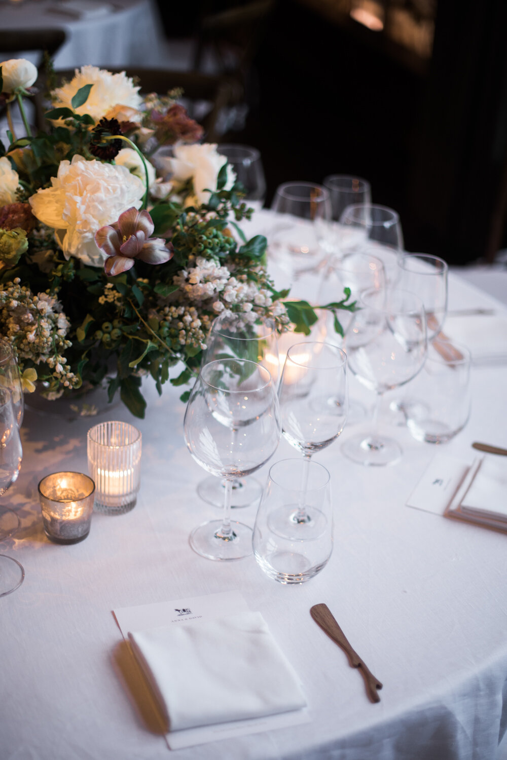 Blue Hill at Stone Barns wedding tablescape
