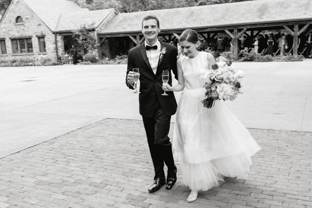 Blue Hill at Stone Barns wedding bride and groom