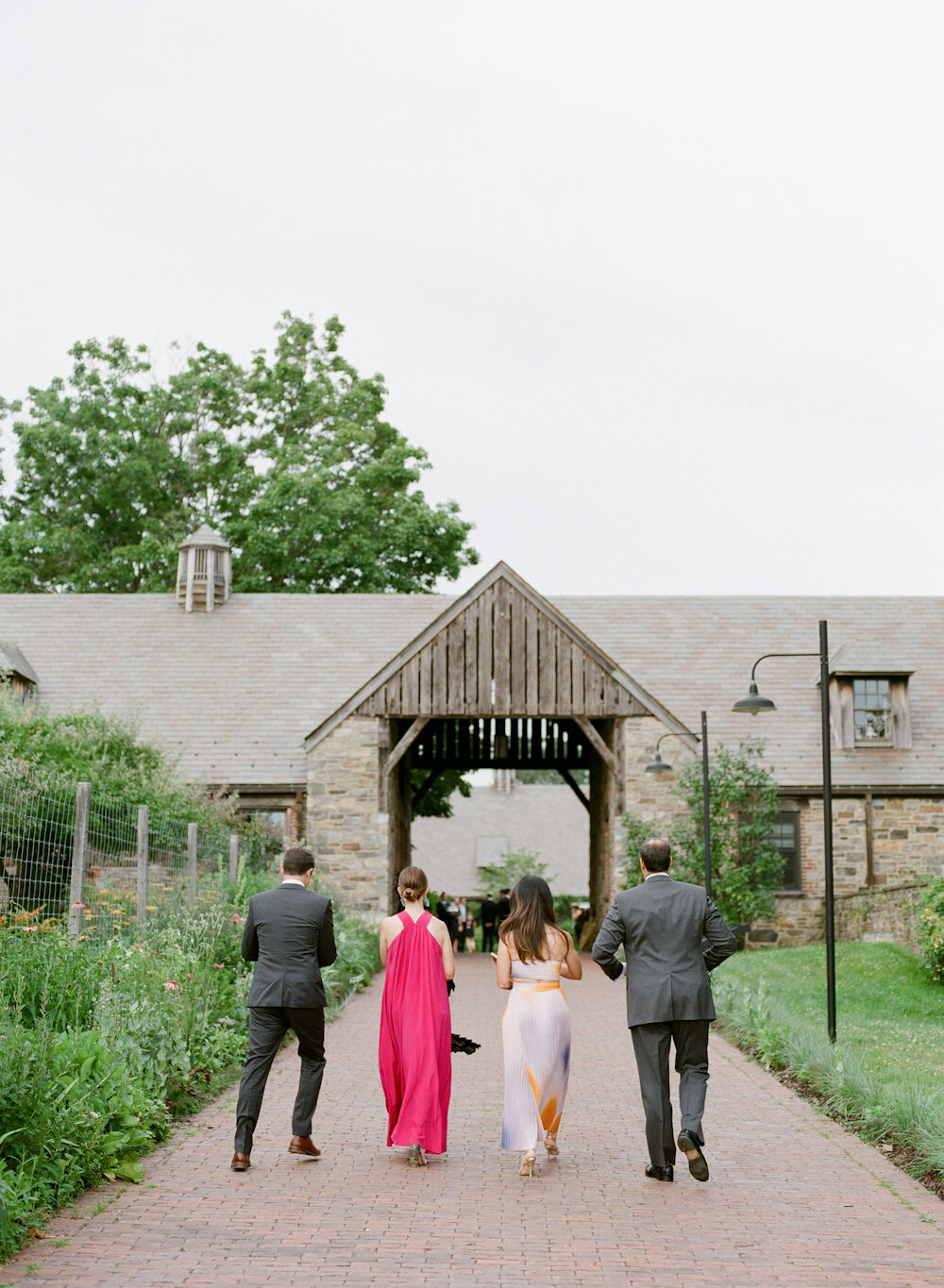 Blue Hill at Stone Barns wedding guests arriving