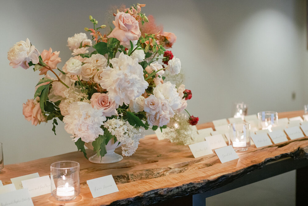 Blue Hill at Stone Barns wedding escort table