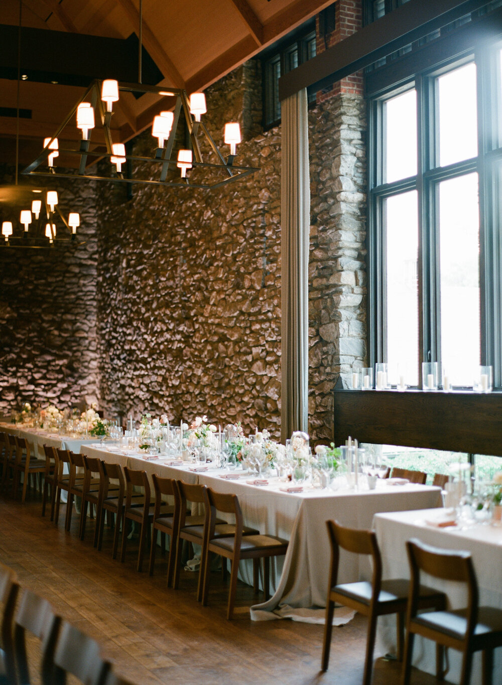 Blue Hill at Stone Barns wedding tablescape