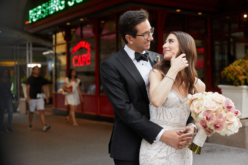 Cipriani 42nd Street Wedding bride and groom embracing